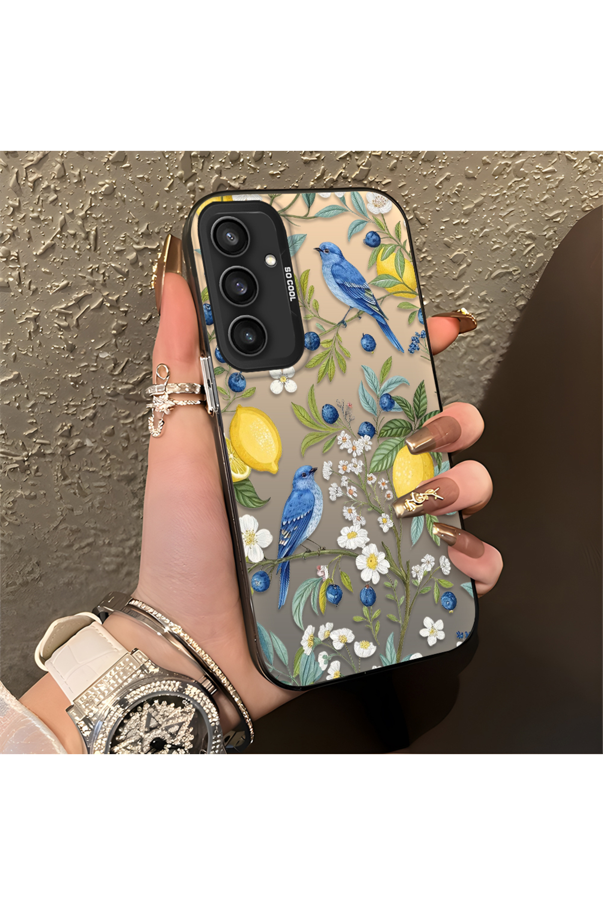 Samsung Galaxy S23 Fe Compatible Case Anti-shock Anti-shock Beautiful Bird Phone Case
