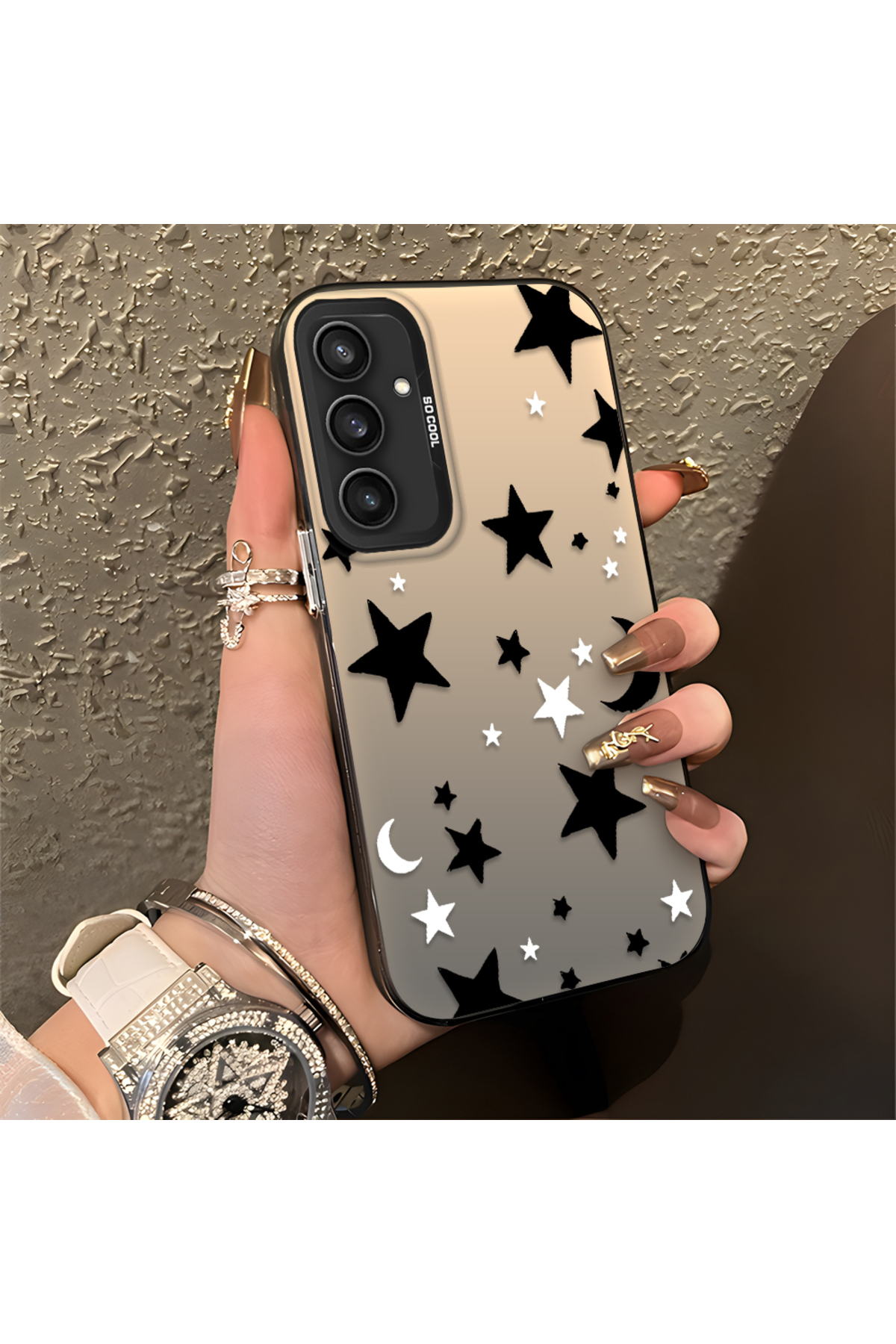 Samsung Galaxy S23 Fe Compatible Case Stars Hard shell Anti-fall Phone Case