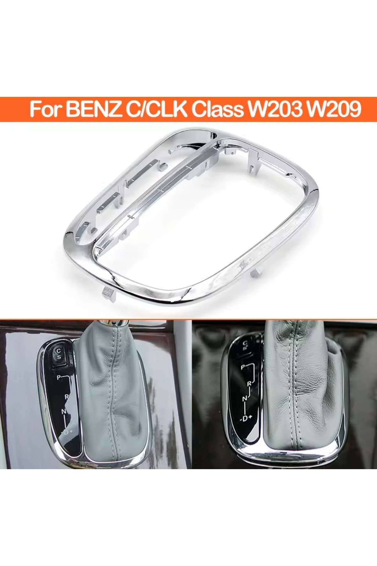 YıldızTuning Mercedes W203 C Serisi Vites Çerçevesi Krom Nikelaj
