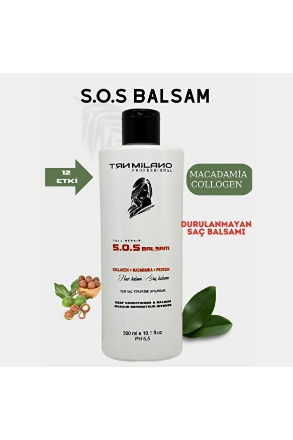 بالم موی ترمیم کننده S.O.S | مراقبت ویژه برای موهای آسیب دیده ۳۰۰ میلی لیتر × ۲ عدد — trna00102 — تصویر 4 از 4