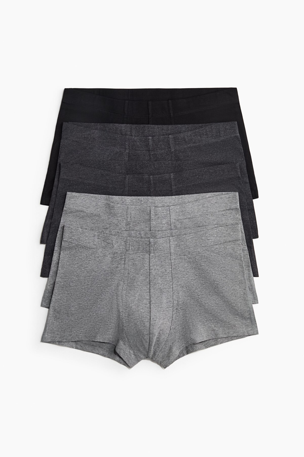 H&M 5'li Pamuklu Kısa Boxer Şort görsel 3