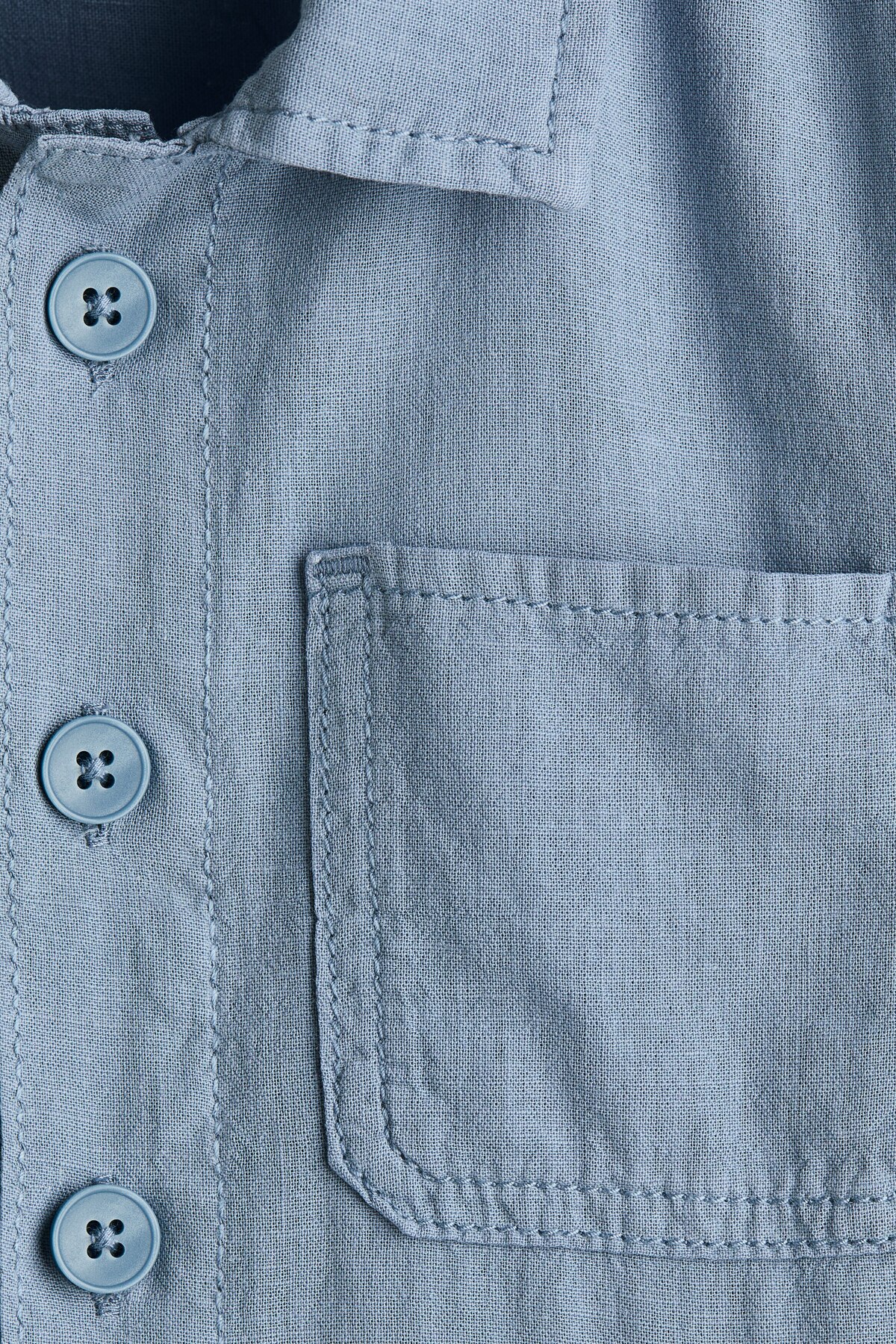 H&M Keten Karışımlı Gömlek Ceket fotoğrafı 4 (önizleme)