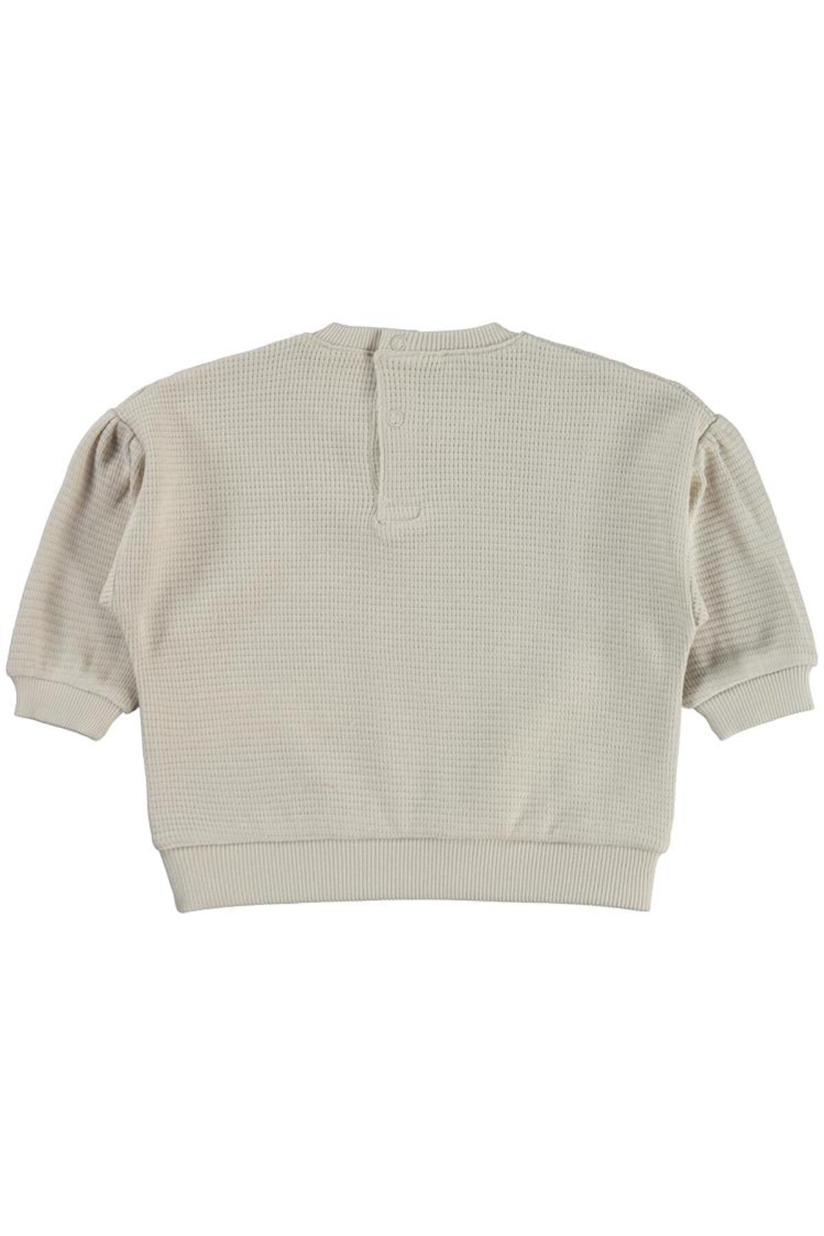 Civil Baby Kalp Nakışlı 6-18 Ay Sweatshirt - Bej 6-9 Ay fotoğrafı 2 (önizleme)