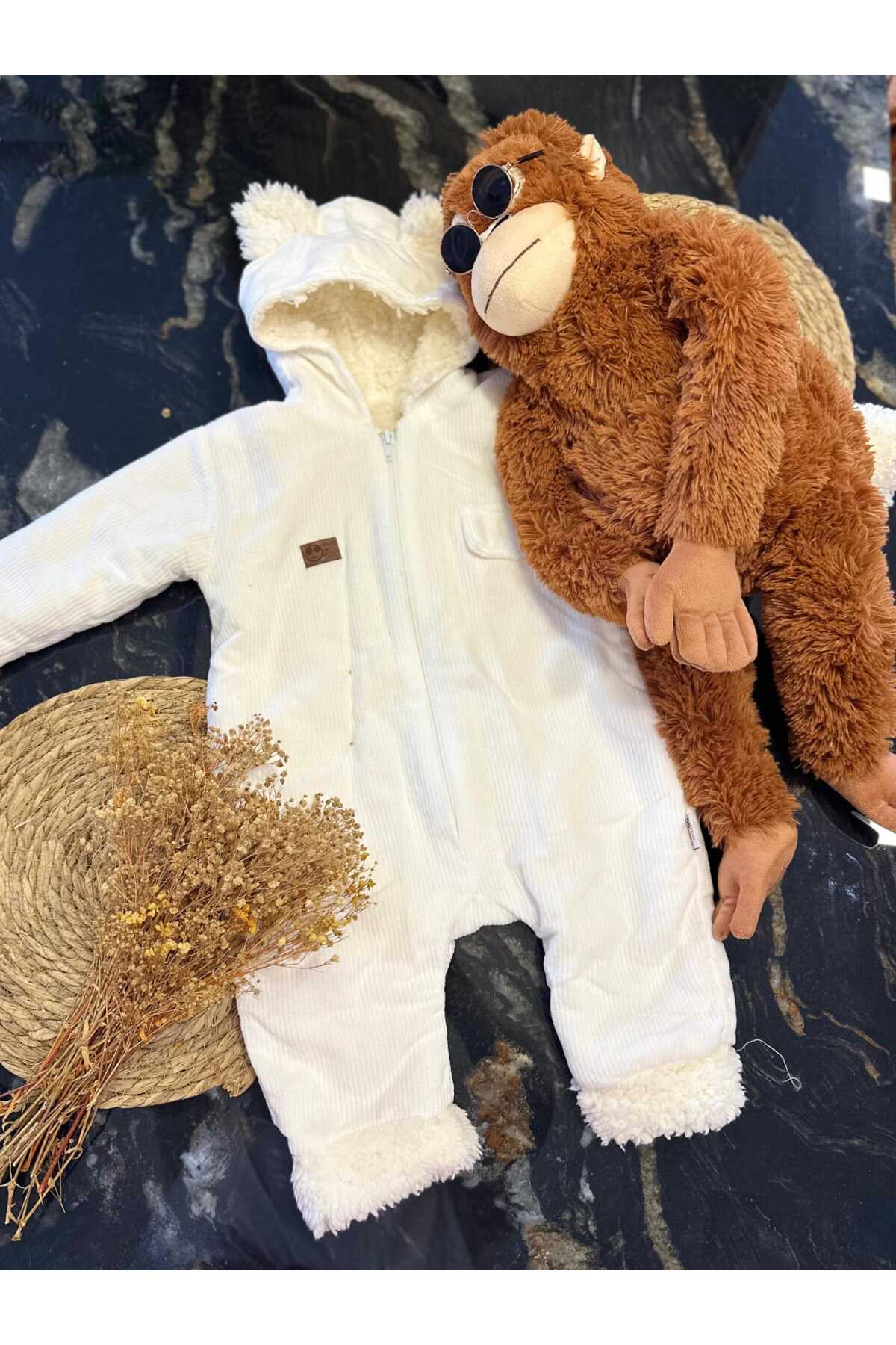 BY TUNA DESİGN Kapüşonlu Ayıcıklı Bebek Astronot Tulum – Fermuarlı, Polar, Unisex, Kışlık fotoğrafı 3 (önizleme)