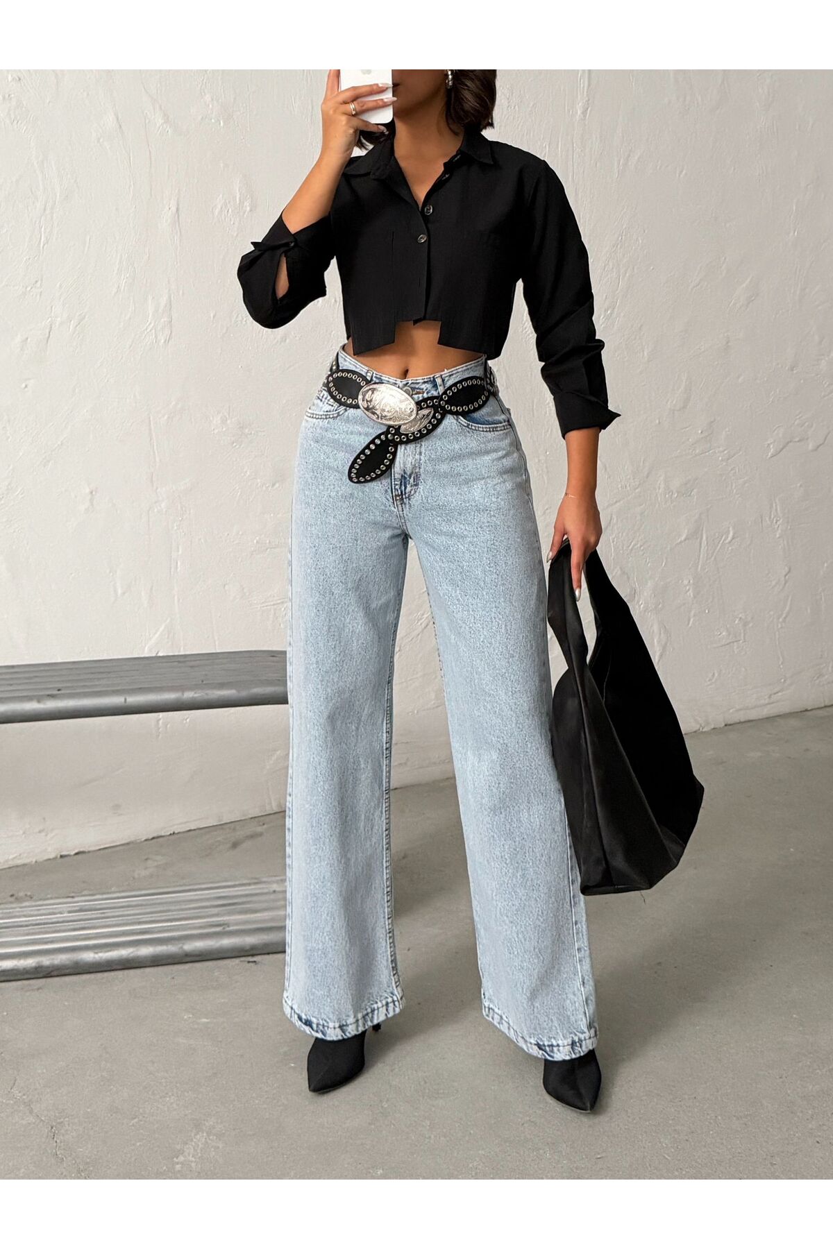ICE SNOW FULL MOLD HIGH WAIST WIDE LEG