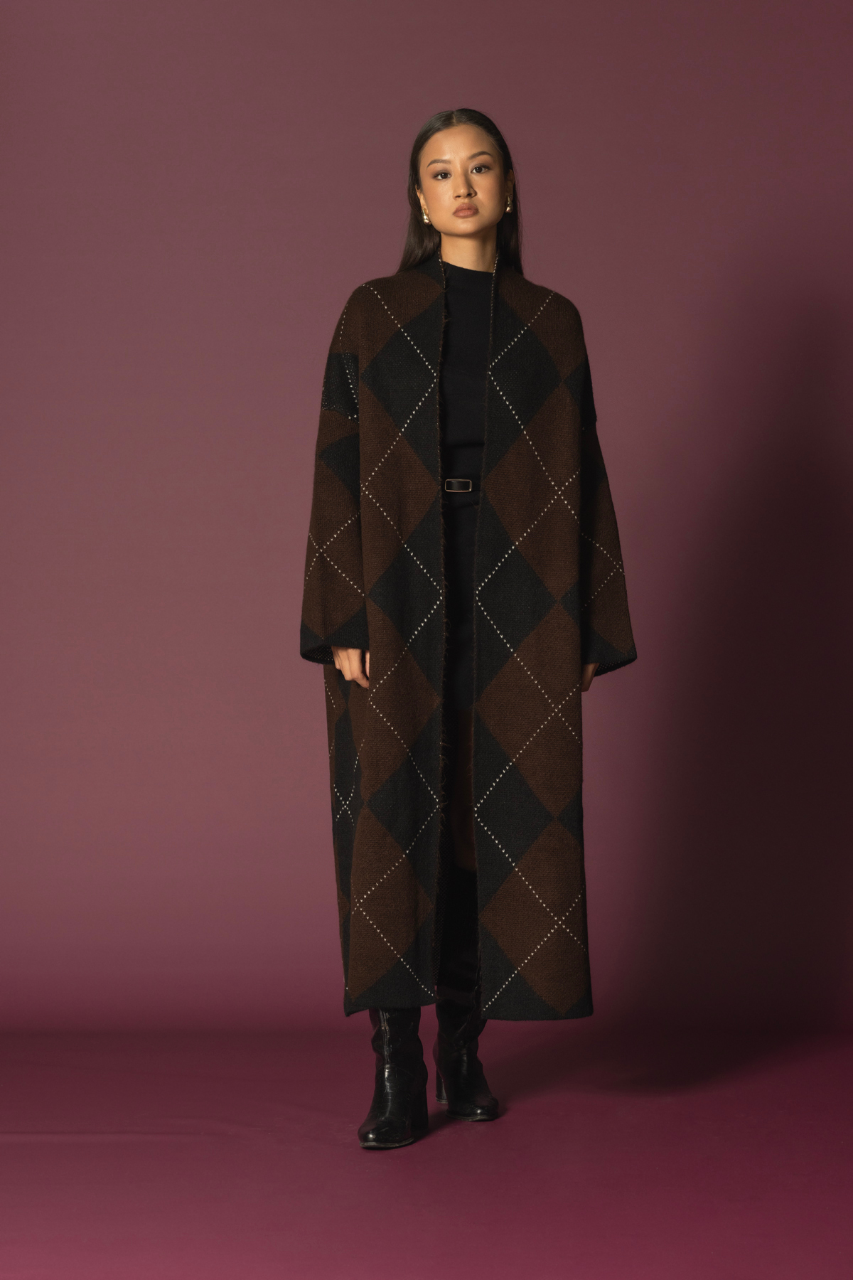 Nisan  BAKLAVA DESENLİ TRİKO HIRKA - Görsel 2