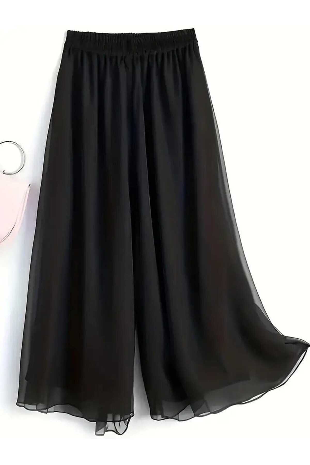 Gümüş Koleksiyon şifon pantolon
