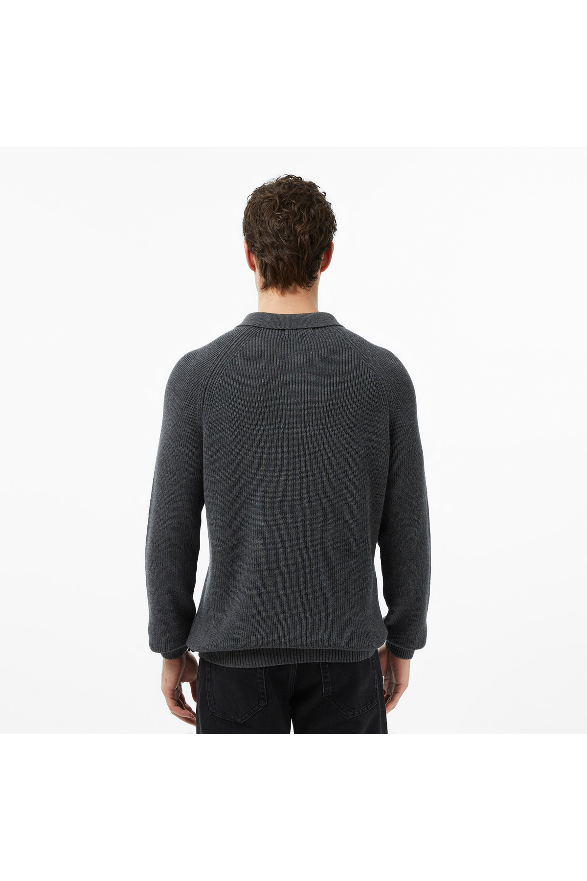 پلیور کلاسیک مردانه خاکستری — خاکستری S57223T — تصویر 2 از 4