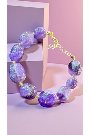 Mavera Ametist Bileklik