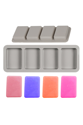 Getshopmini Sabun Kalıbı Dikdörtgen Sabun Kalıbı Çoklu Dikdörtgen Sabun Kalıb...