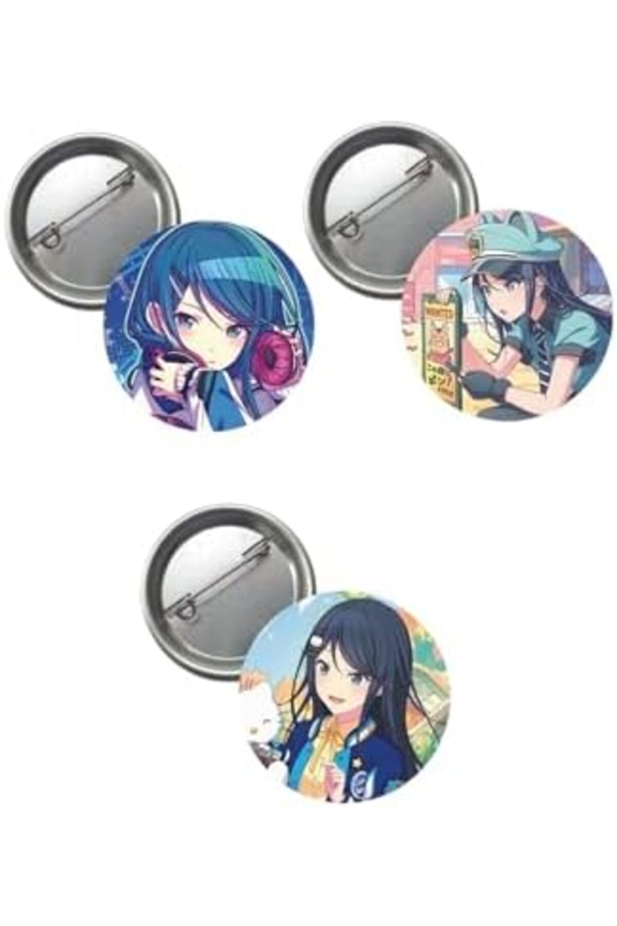 BRF BFSX Ms Major Selection Hatsune Miku Pjsekai Sekai Colorful Buton Rozet 3 Adet 37Mm Hoshino Ichika