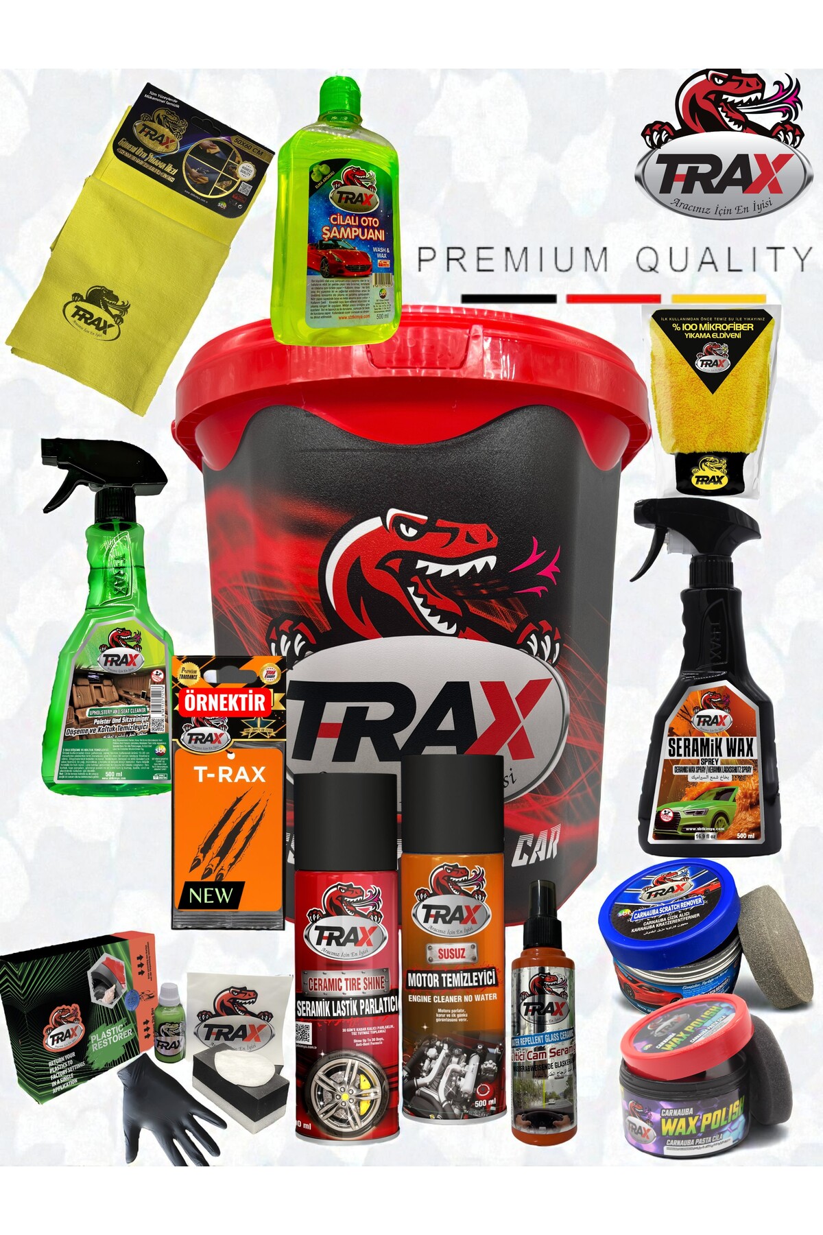ARACINIZ İÇİN EN İYİSİ T-RAX TRAX Premium Oto Bakım Seti – Komple