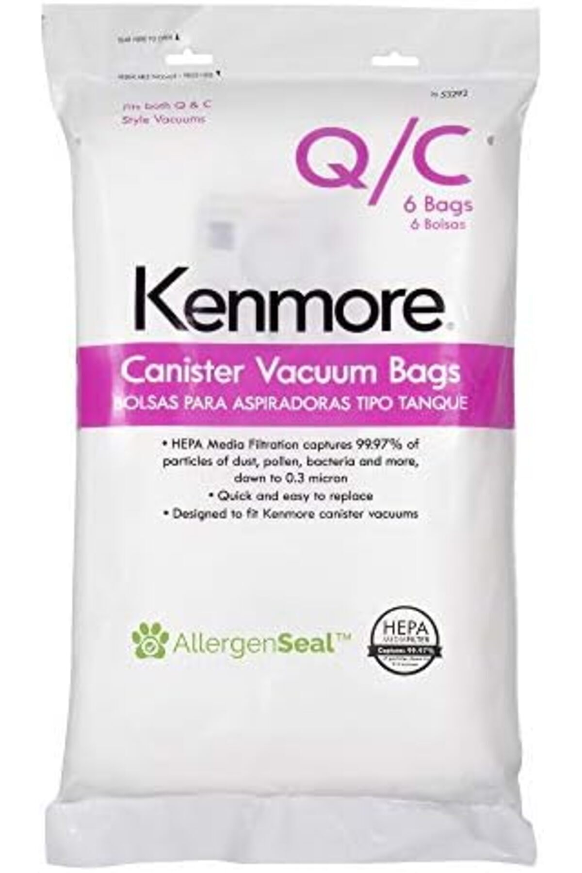 BRF BFSX Kenmore 53292 Tip Q HEPA Yedek Toz Torbaları Teneke Kutu Vakum 81214, 81414, 81714, 21814, BC20