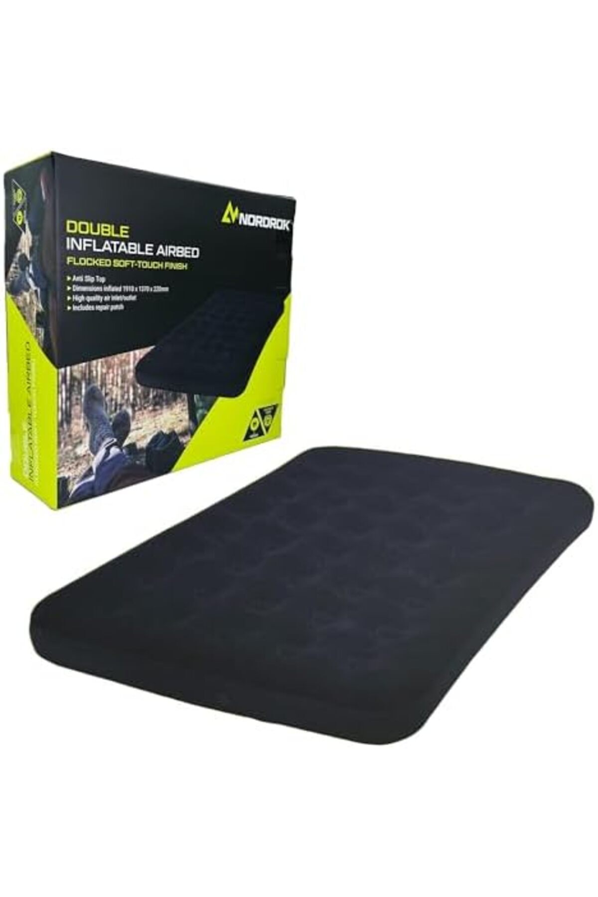 BRF 75146 Double Flocked Inflatable Airbed 1199837
