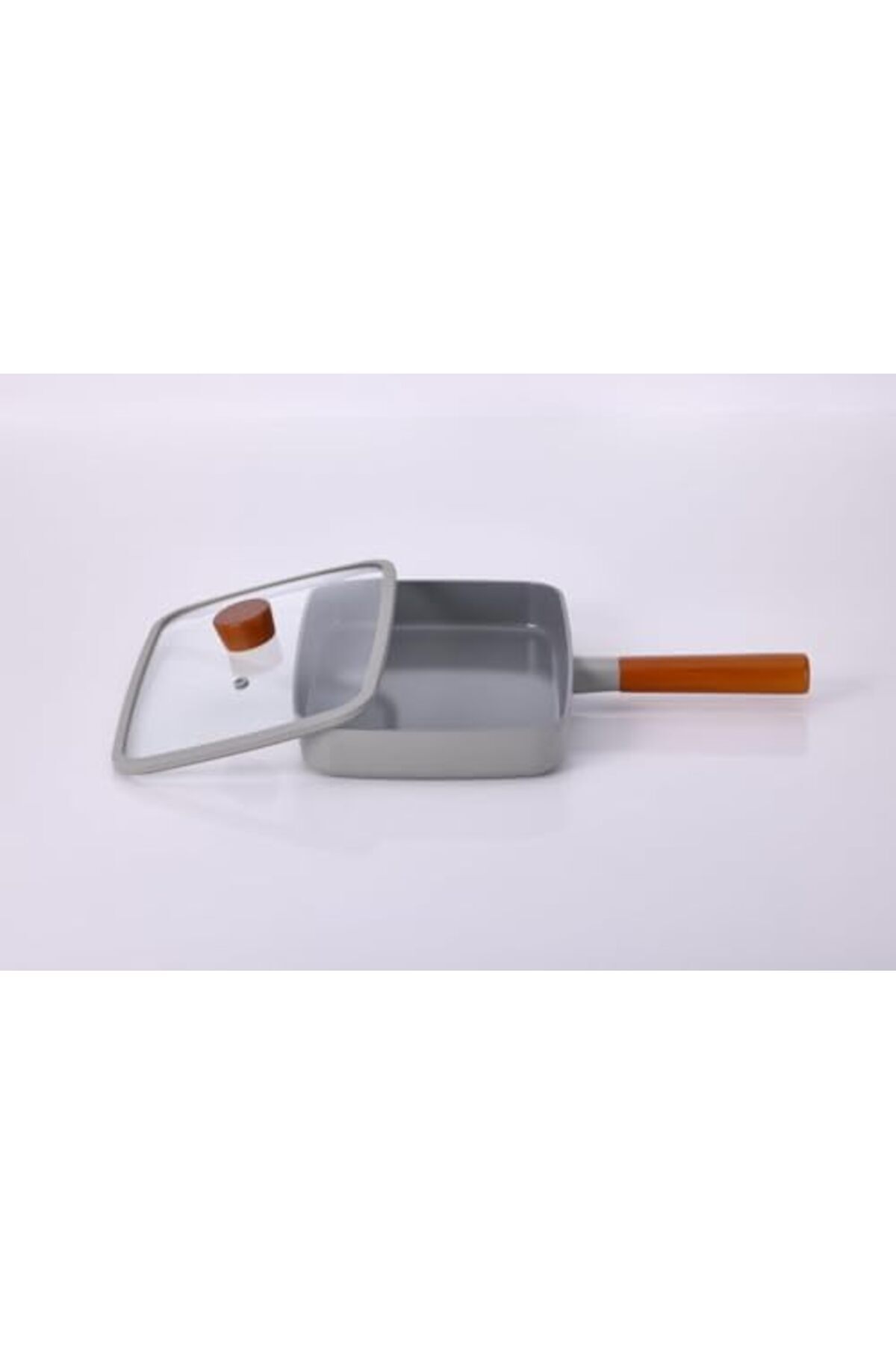 BRF BFSX Dikdörtgen Tava 29cm Cam Kapaklı Gri 1191881