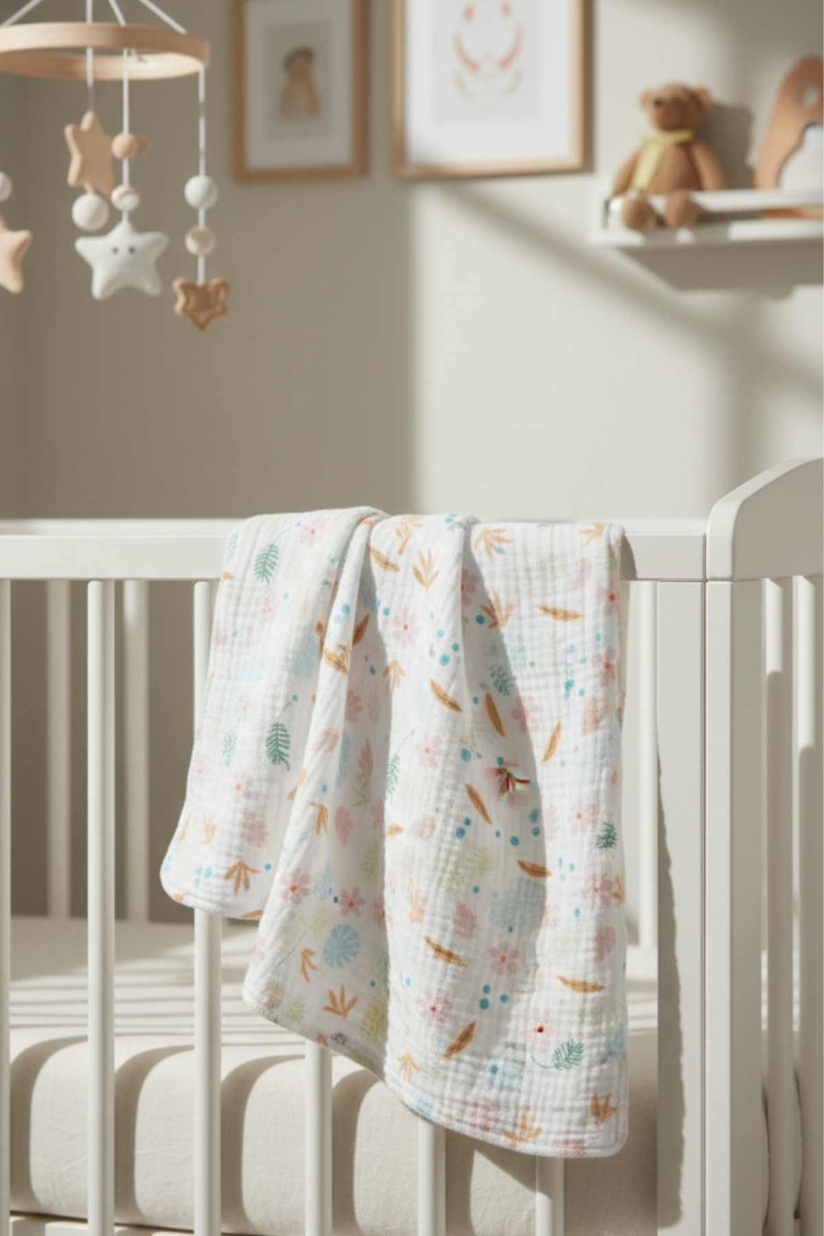 Joyrose 80x80 cm %100 Pamuklu Müslin Bebek Örtüsü - Çok Amaçlı Kundak, Puset ve Emzirme Örtüsü fotoğrafı 3 (önizleme)