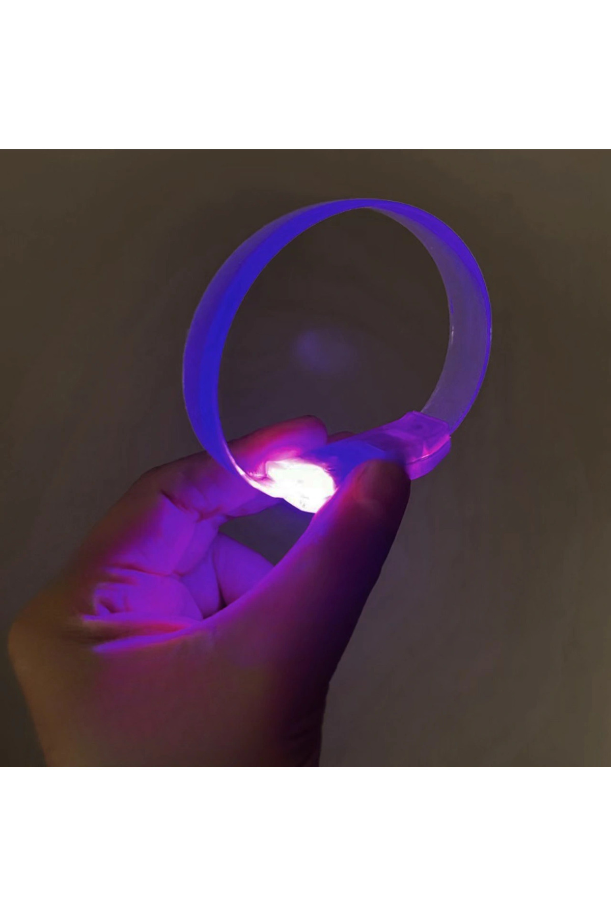 Fırsatkolik 3 Modlu Pilli Led Işıklı Esnek Parti Bilekliği Mor