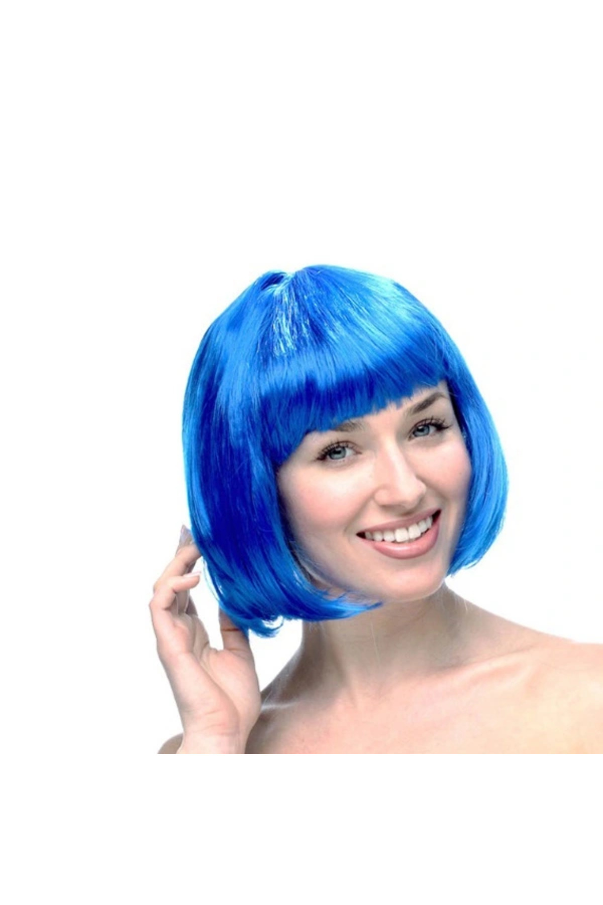 Fırsatkolik Mavi Küt Peruk Saç