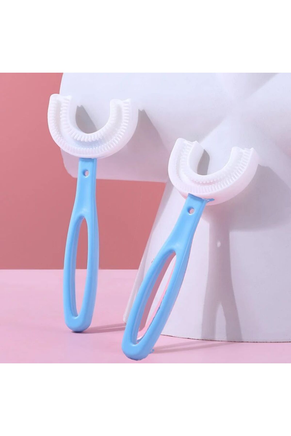 h.t sağlık 2 Adet - 6-12 Yaş Çocuklar için 360 derece Manuel Diş Fırçası fotoğrafı 3 (önizleme)