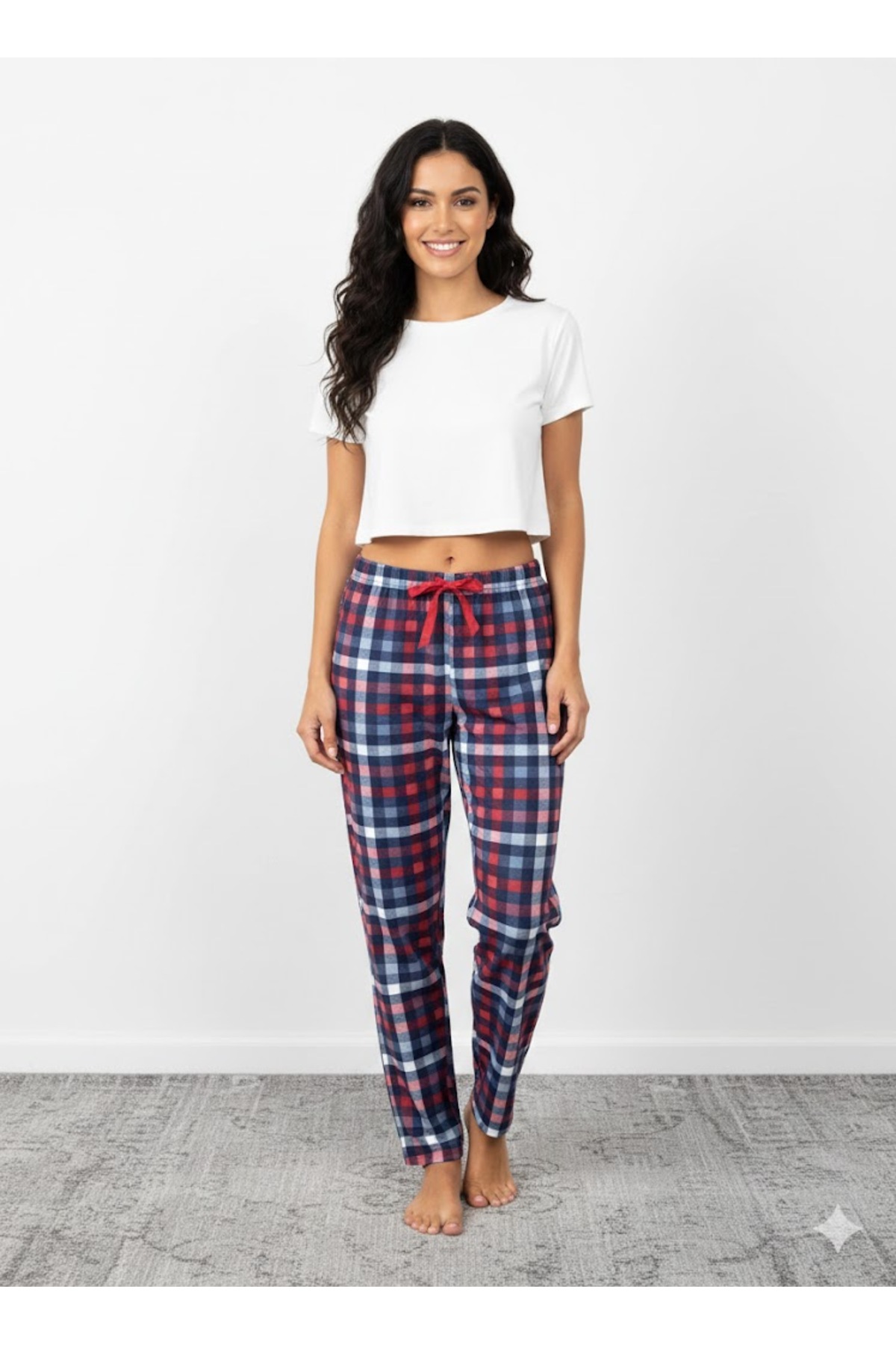 Bambu Likralı Ring Viskon Pijama Altı