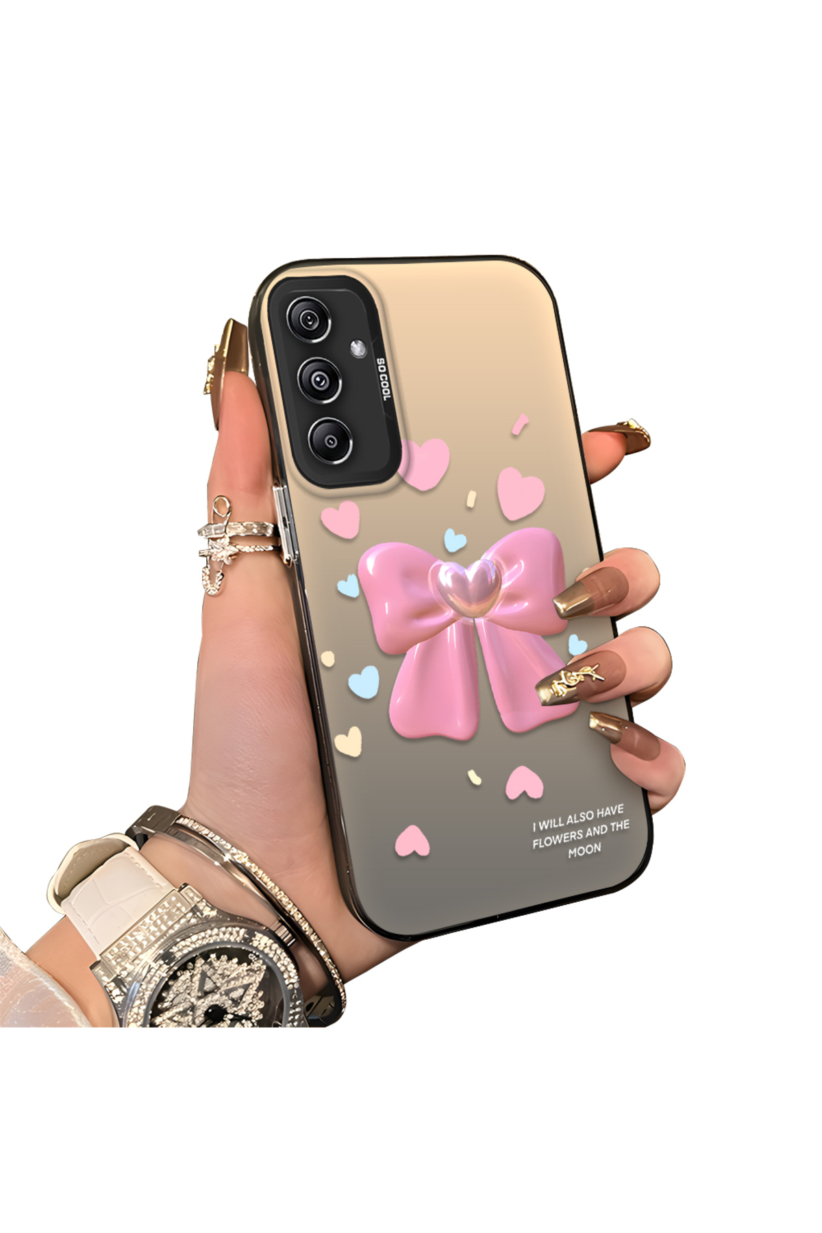 Samsung Galaxy A24 Compatible Silicone Edge Hard Back Anti Fall Pouch Butterfly bond patterns