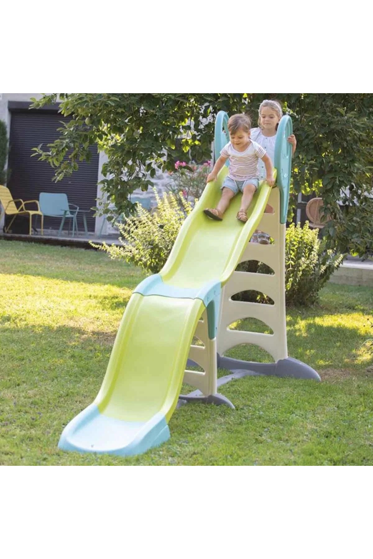 سرسره بزرگ مگا ۲ در ۱ قابل‌توسعه کودکان با نردبان