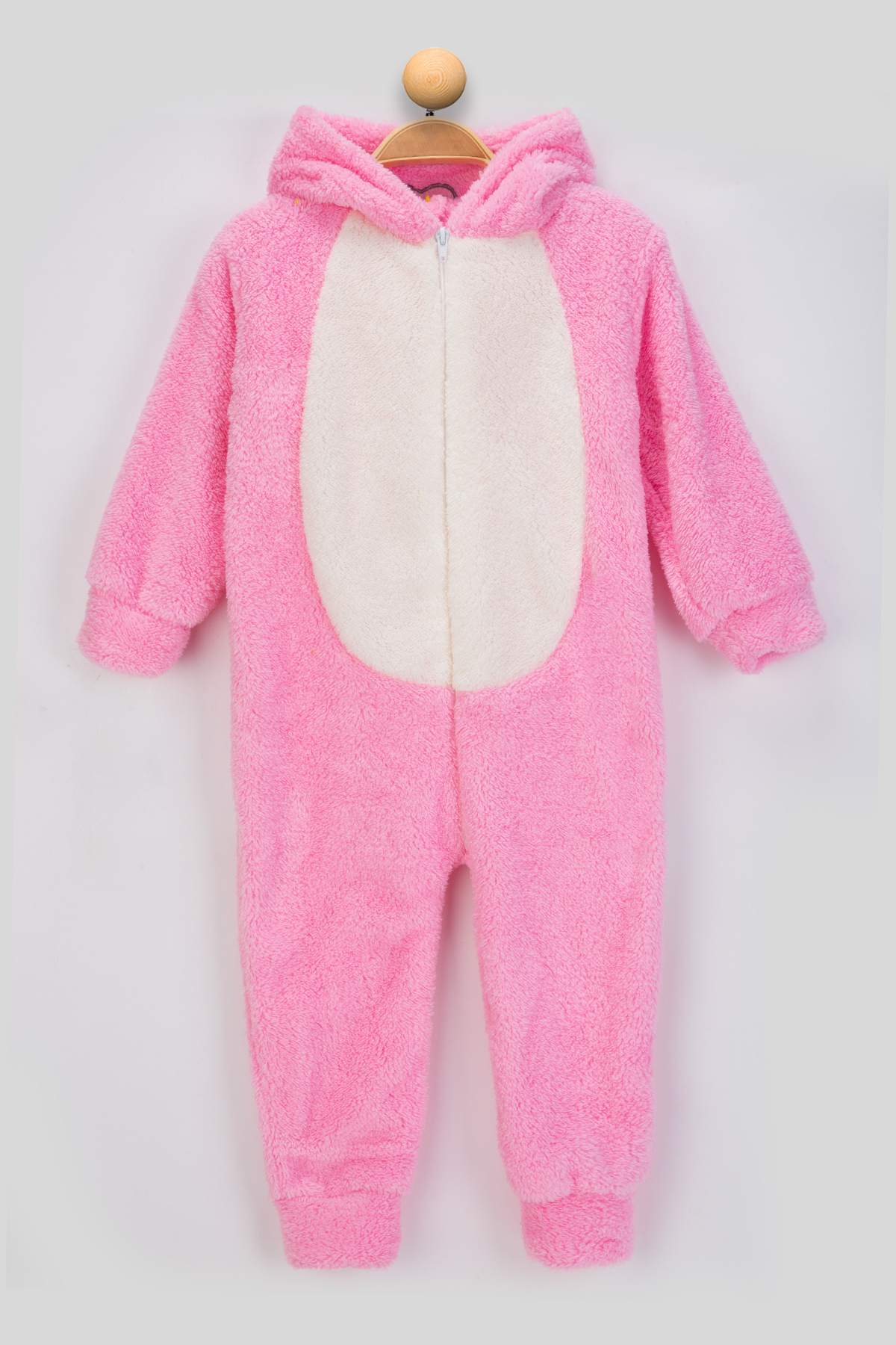 LORIAN'S Welsoft Koyu Pembe Tavşan Yumuşak Peluş Fermuarlı Bebek ve Uyku Tulumu fotoğrafı 4 (önizleme)