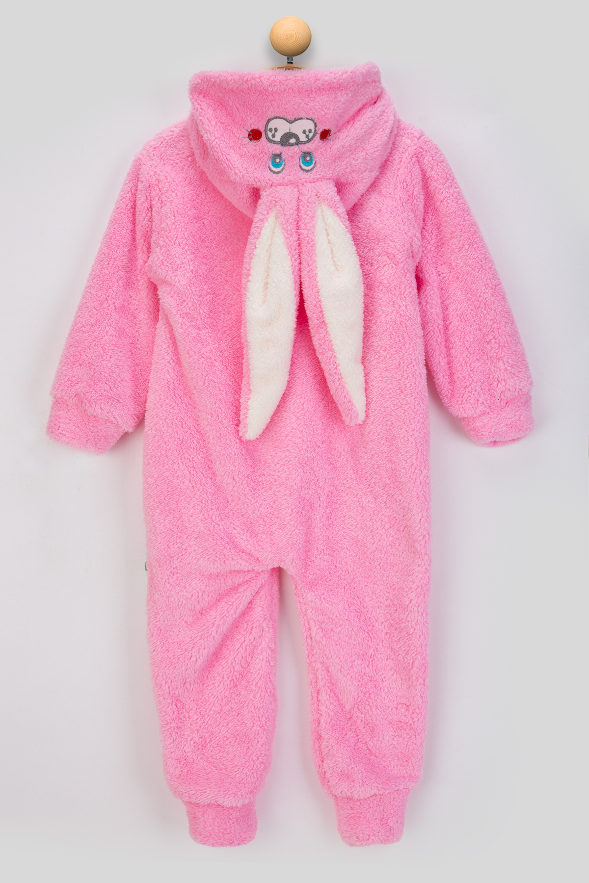 LORIAN'S Welsoft Koyu Pembe Tavşan Yumuşak Peluş Fermuarlı Bebek ve Uyku Tulumu fotoğrafı 3 (önizleme)