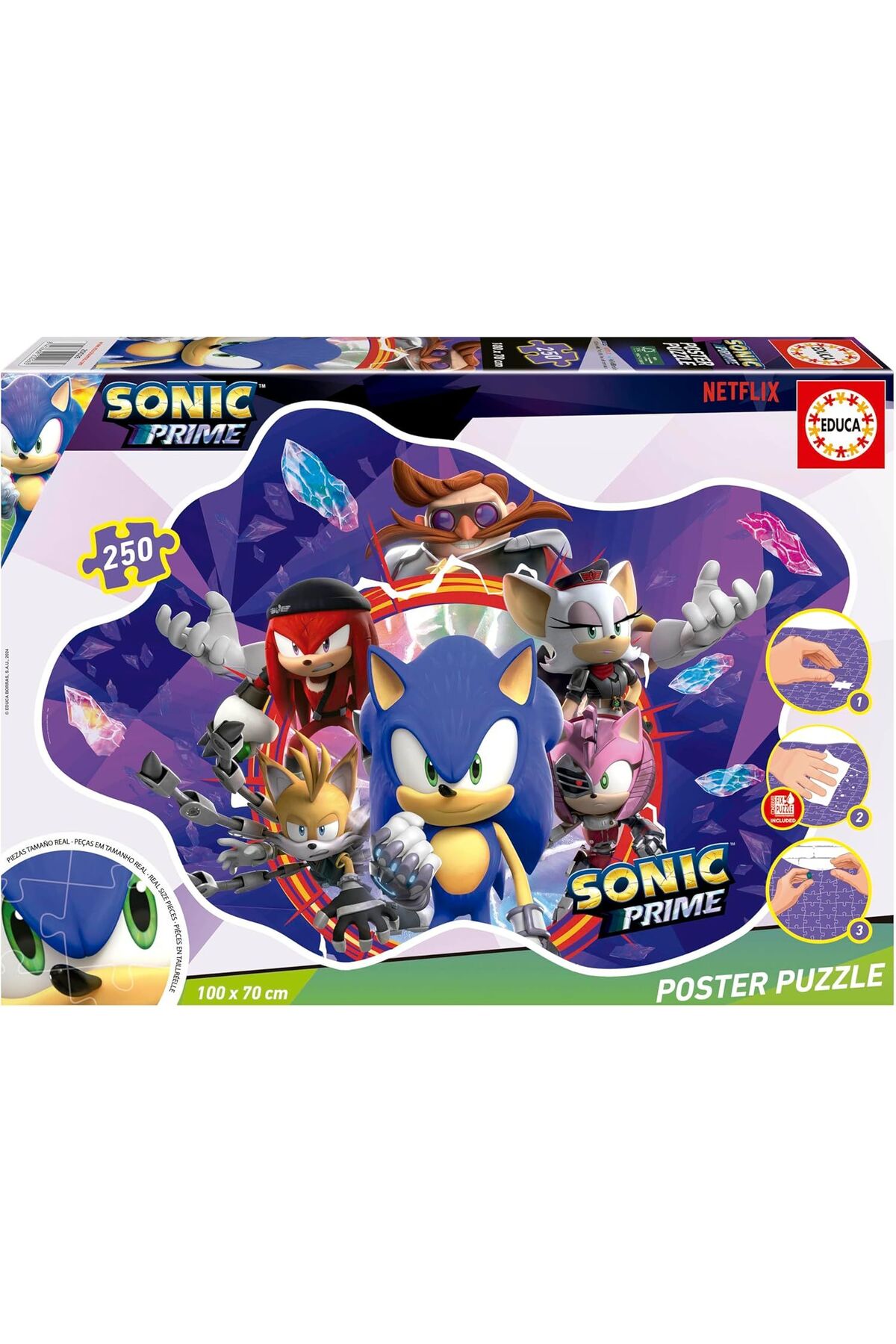 Educa Puzzle Educa 250 Parça Sonic Prime Maxi XL Poster Yapboz - 8