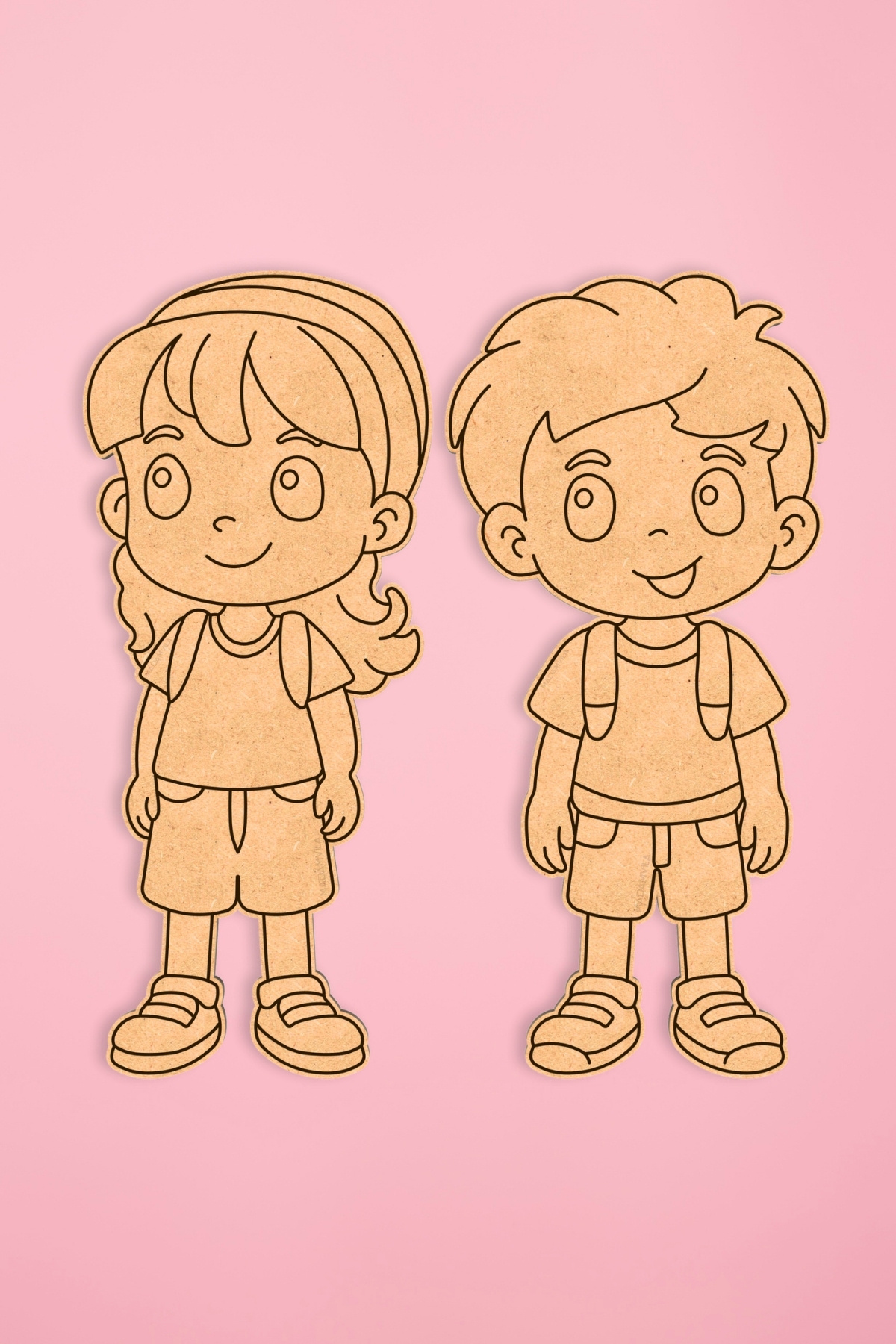 MadamVila Rustic Art Kız ve Erkek Çocuk 20'li MDF Ahşap Boyama Seti – Çocuklar İçin Eğitici Hobi ve Okul Etkinlik Seti