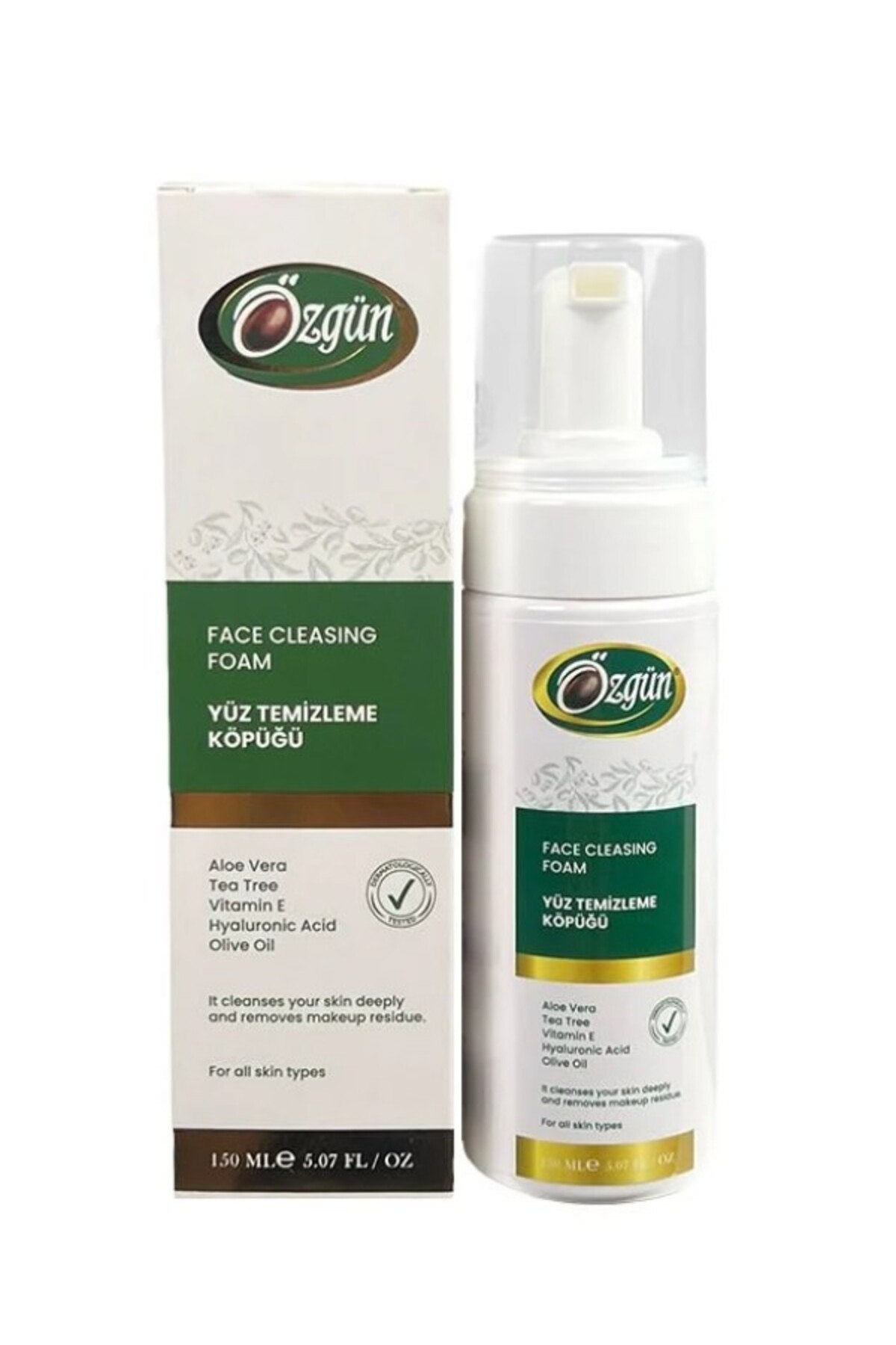 ÖZGÜN ZEYTİN & ZEYTİNYAĞI Özgün Zeytinyağlı Yüz Temizleme Köpüğü - 150 ml — 8699131151594