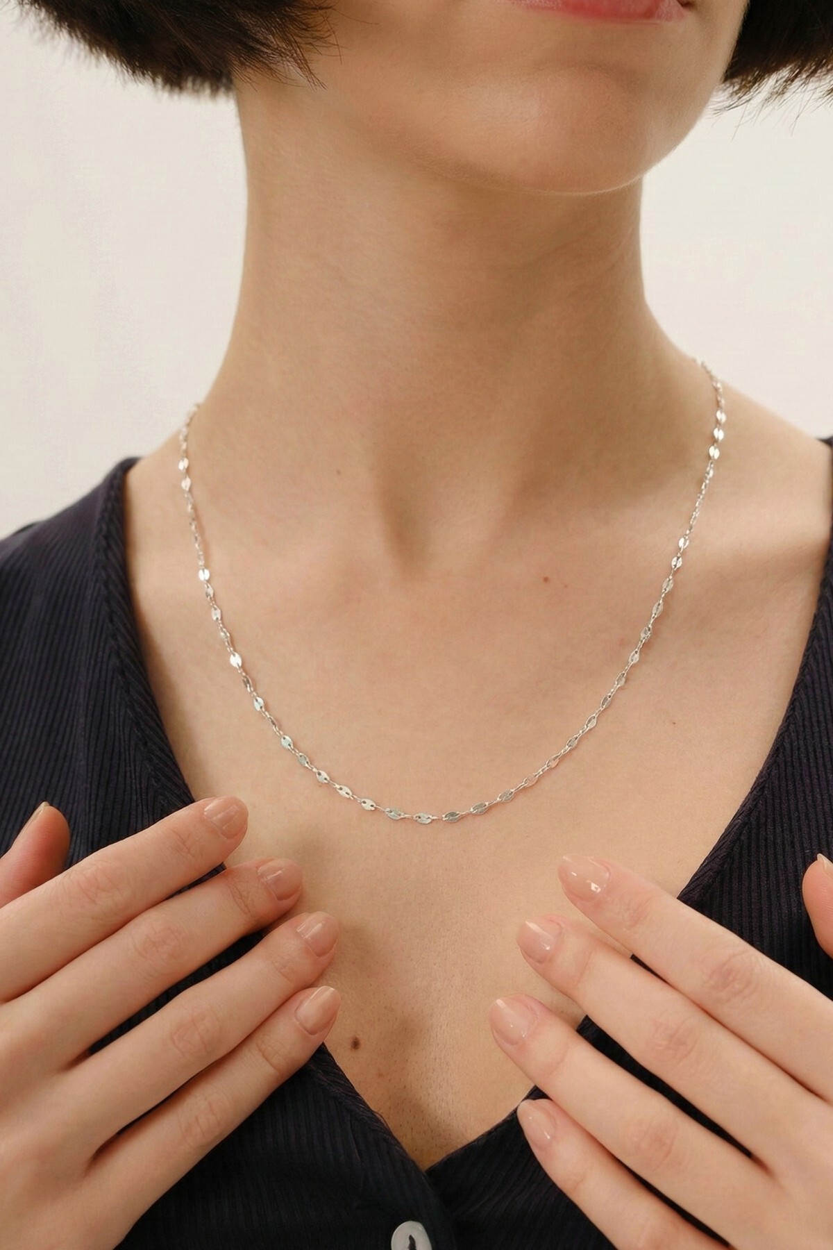 Söğütlü Silver 925 Ayar Gümüş Zincir Zarif Aynalı Zincir Kolye Günlük ve Şık Kullanım görsel 4