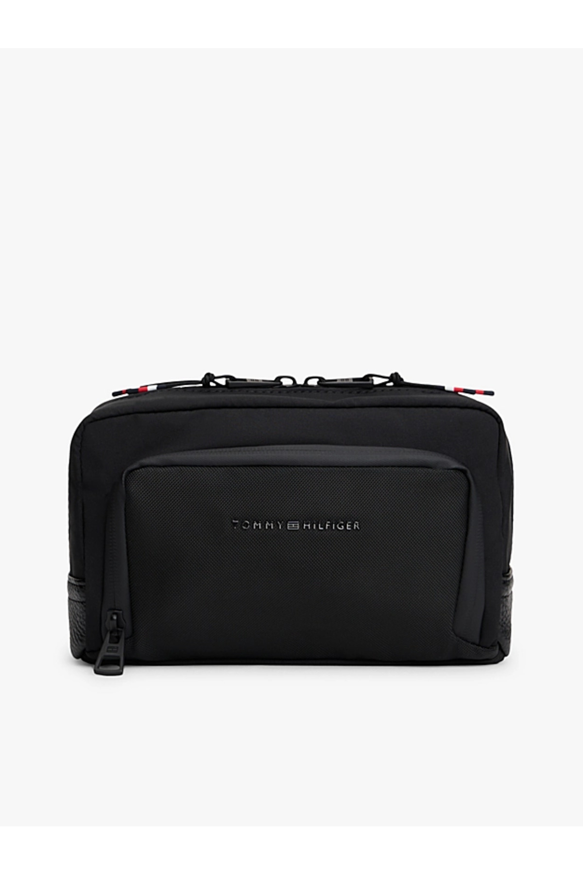 تامی هیلفیگر کیف دستی مردانه مشکی با لوگوی برند، مناسب برای استفاده روزمره AM0AM13950 BDS