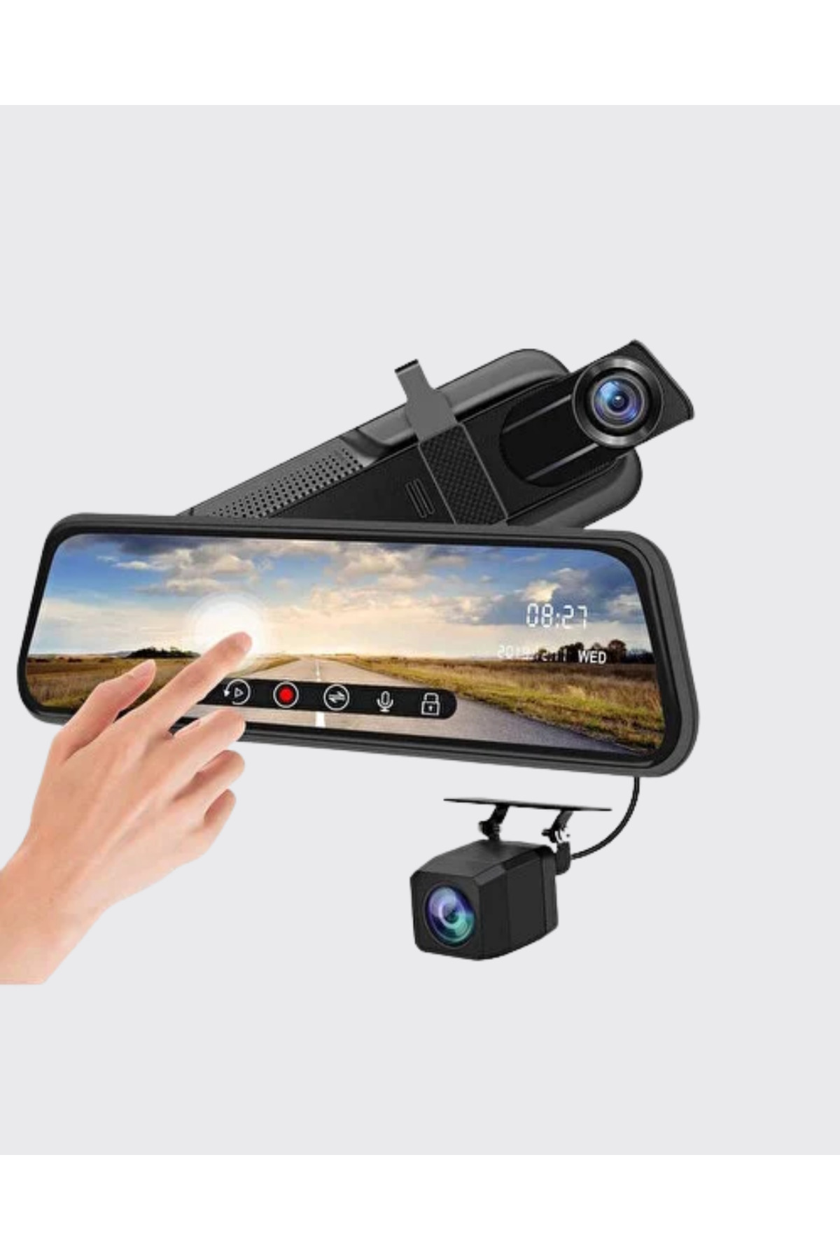 ASTRALTECH Gece Görüşlü Araç Dikiz Aynası Kamera Park Monitörlü