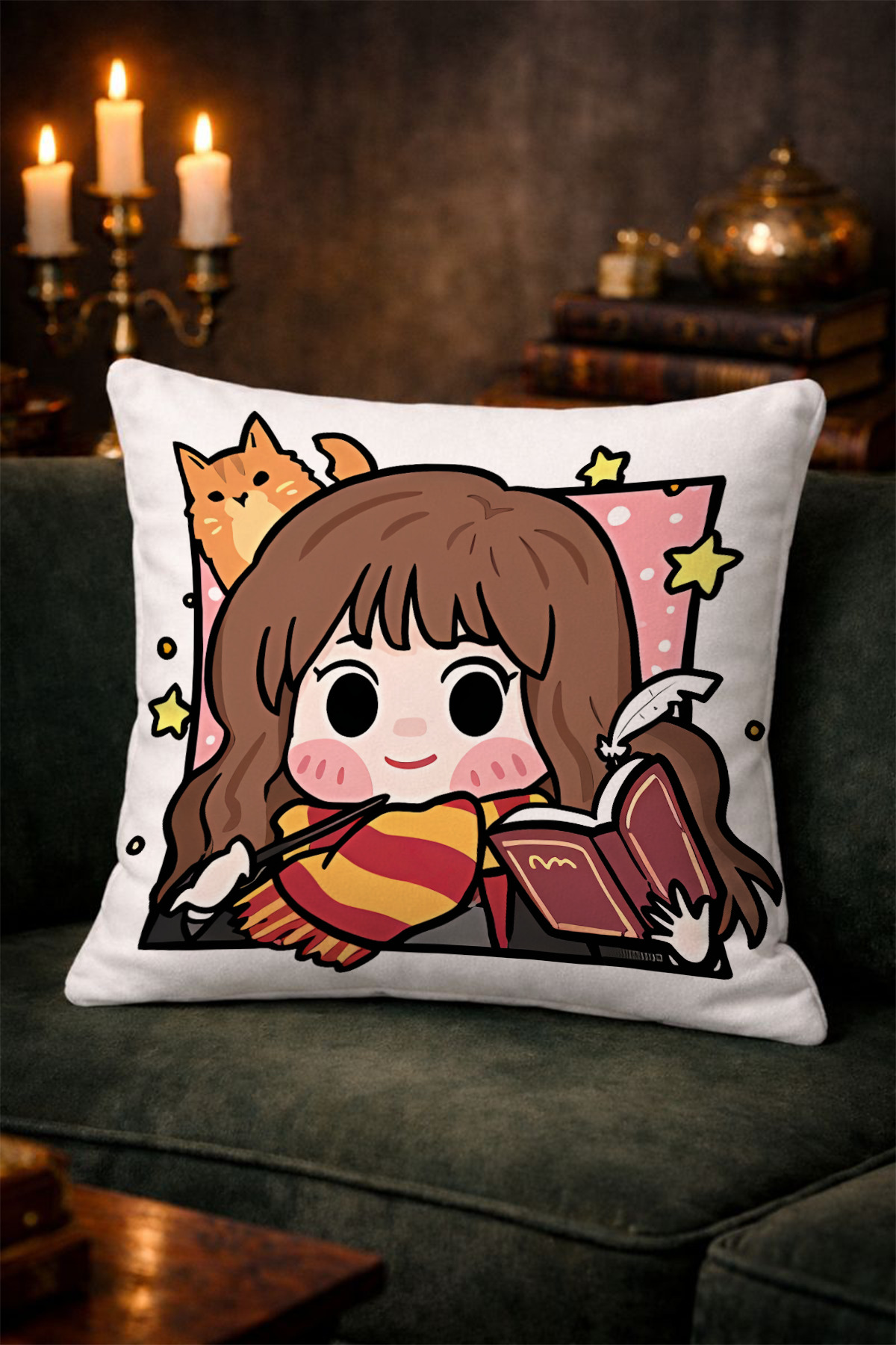 Cute Harry Potter Printed Pillow Case Soft Fabric Double Sided Digital Printing 43x43 Single