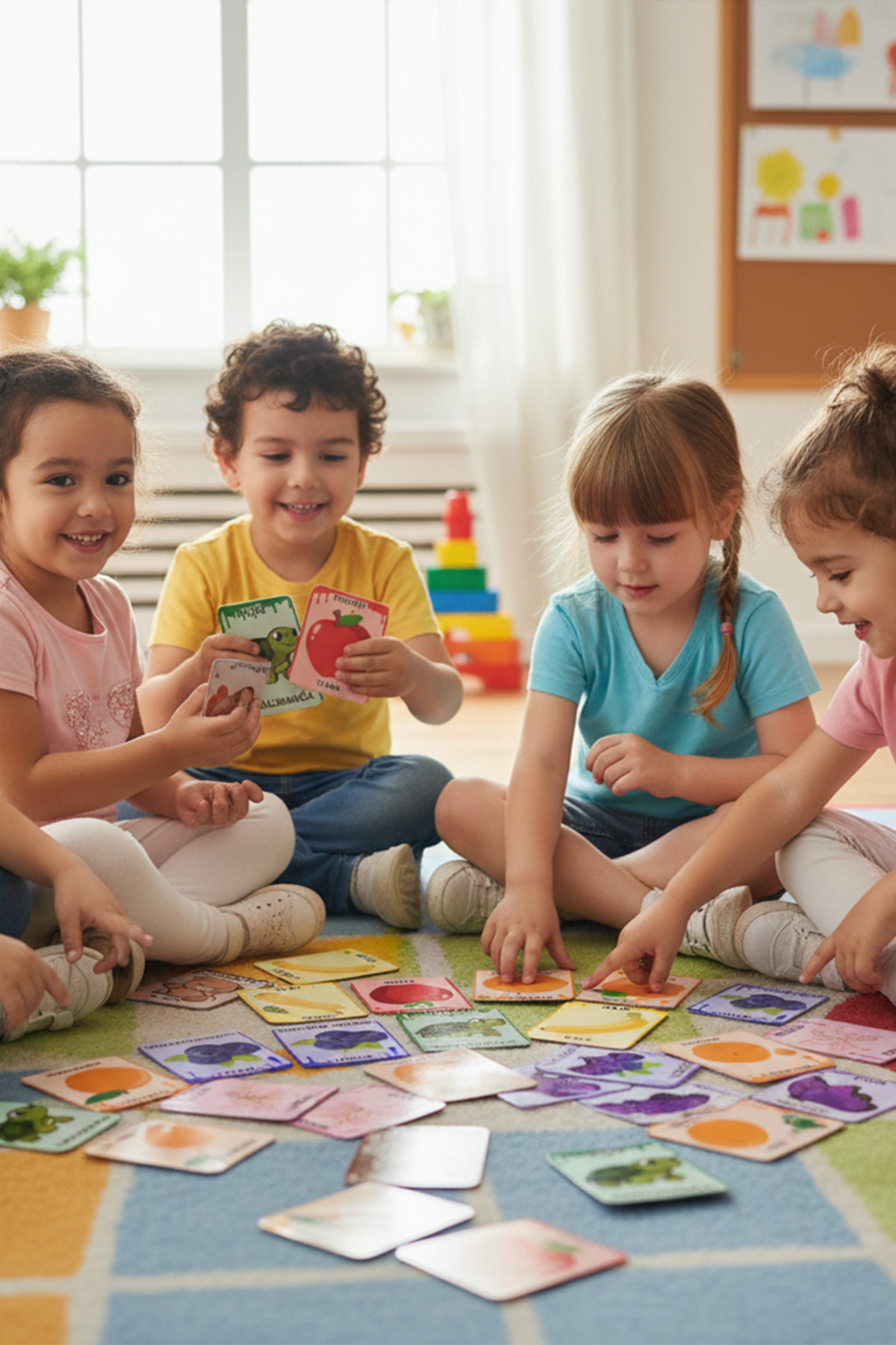 کارتهای آموزشی یادگیری رنگ برای کودکان – بازی تطبیق رنگ و اشیاء – پیشدبستانی