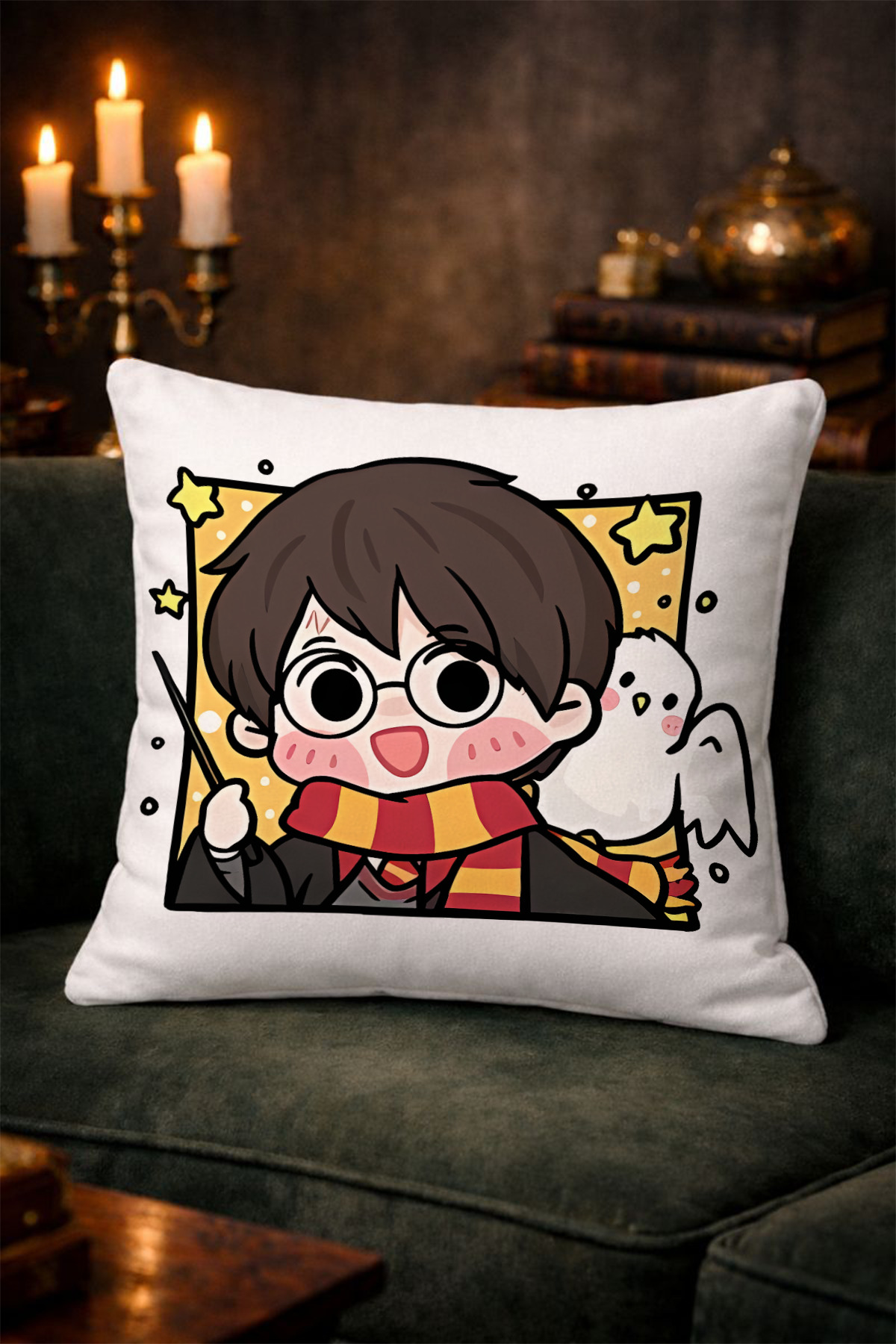 Cute Harry Potter Printed Pillow Case Soft Fabric Double Sided Digital Printing 43x43 Single