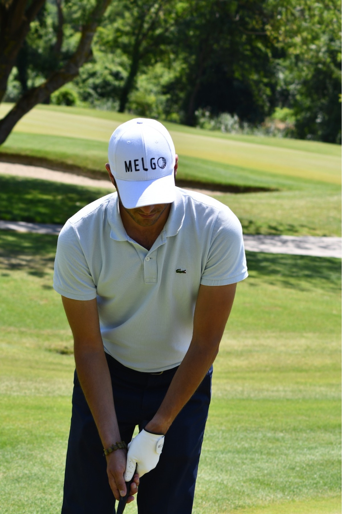 melgo Golf Şapkası - Unisex Şapka - Beyaz Spor Şapka