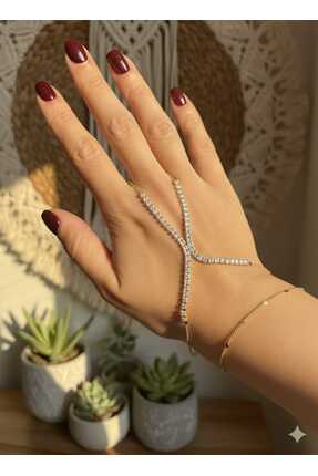 Zenska Jewelry Su Yolu Model Altın Renk Taşlı Şahmeran