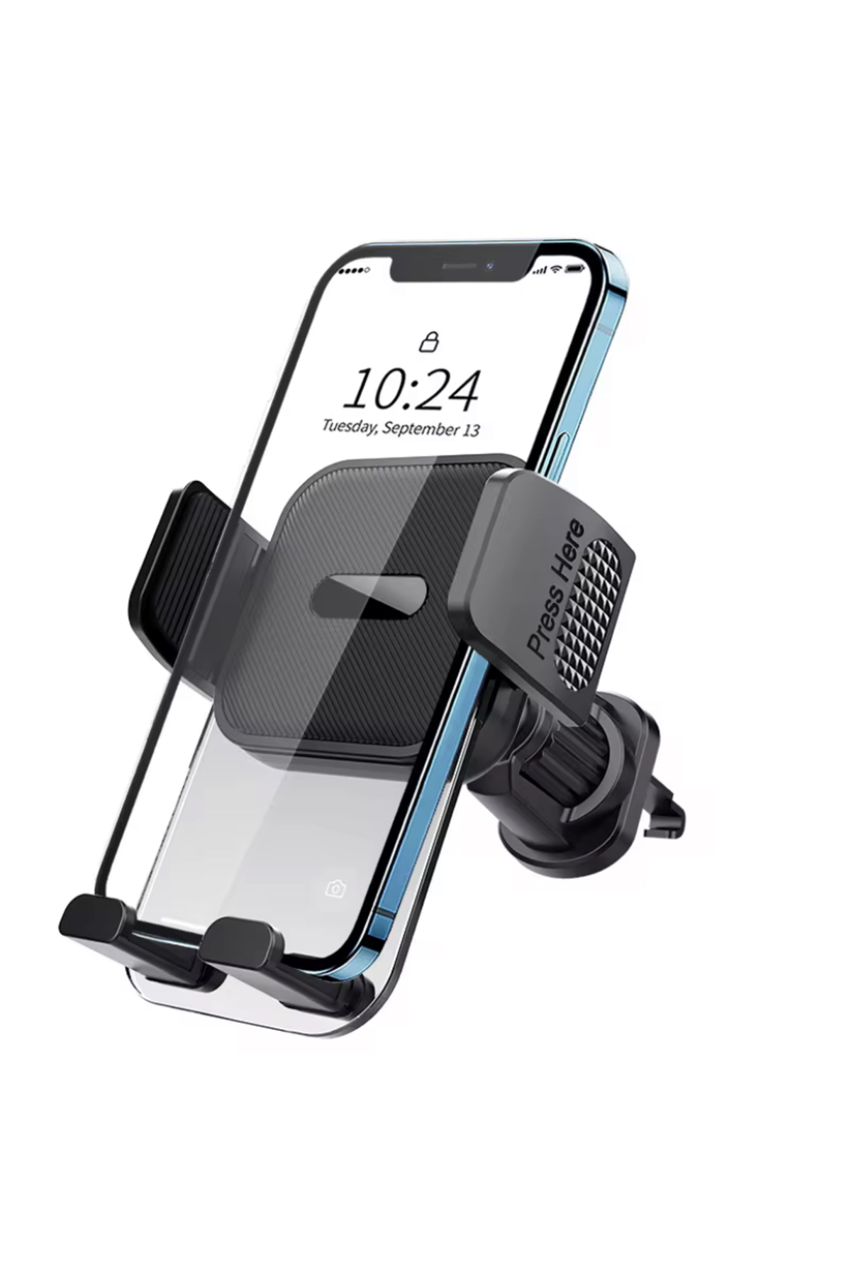 360 Dönebilen Kancalı Havalandırma İçin Transparan Gövdeli Araç İçi Telefon Tutucu LKH-44