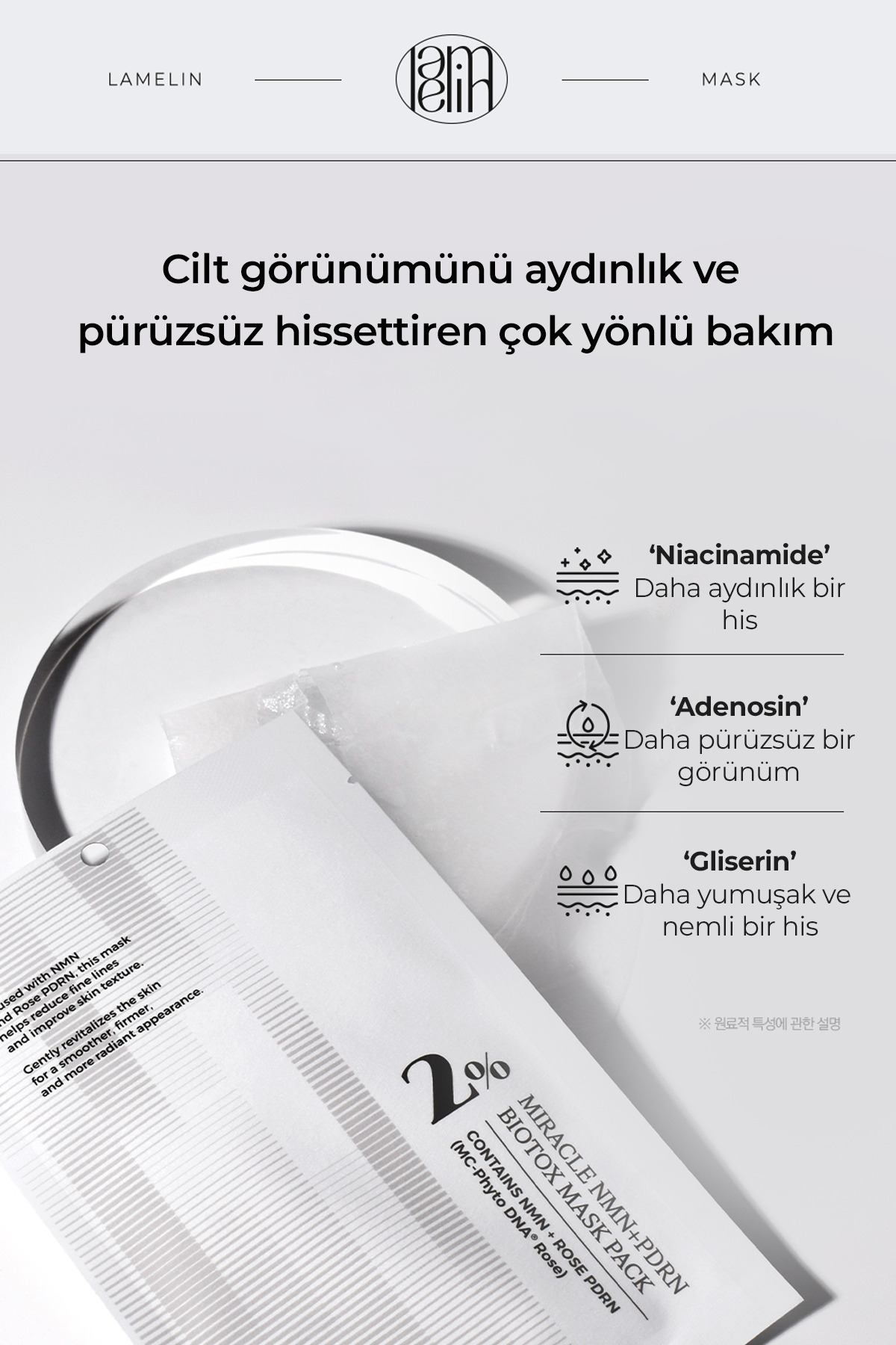 NMN VE PDRN İçeren Yoğun Bakım Maske Seti 5 Adet NMN+ PDRN BIOTOX Mask Sheet — 8800248334677 — تصویر 6 از 8