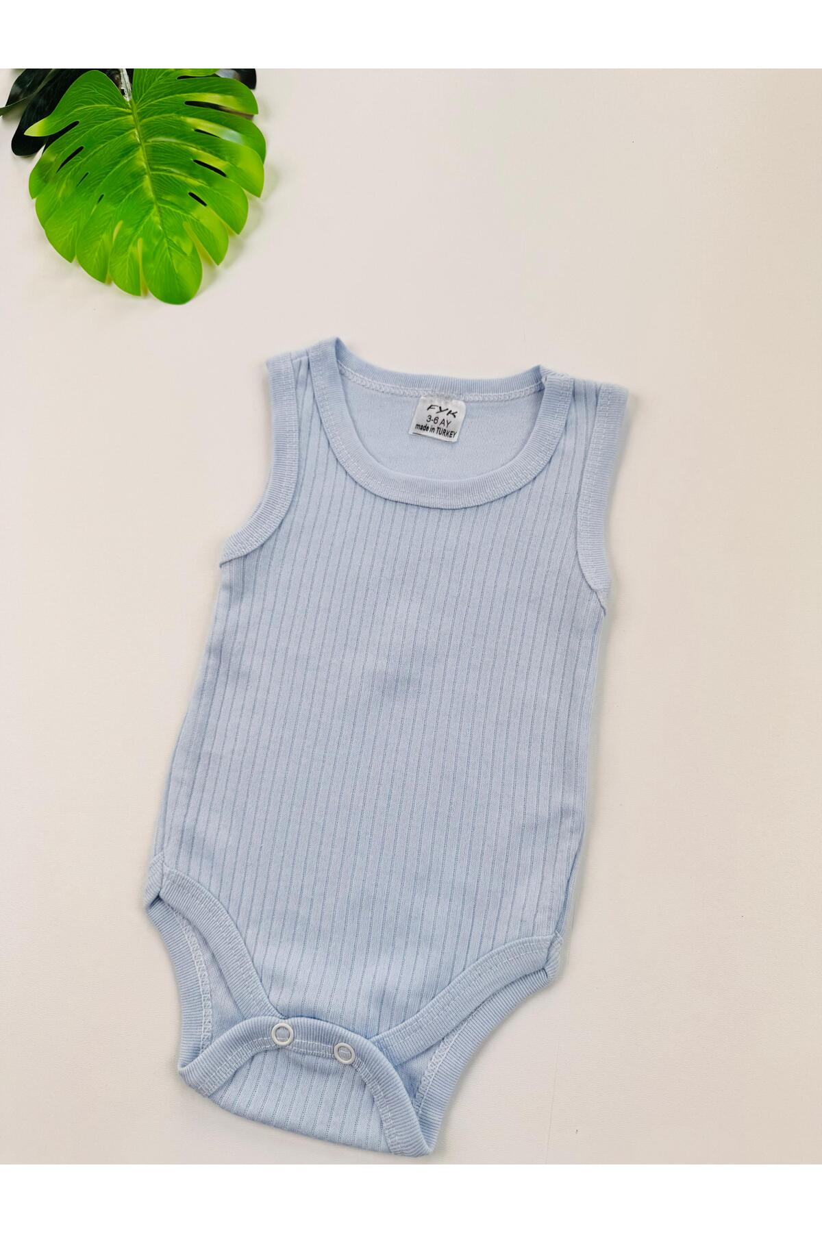 EFU BABY Tekli Fitilli Askılı Bebek Atlet Body Zıbın fotoğrafı 4 (önizleme)