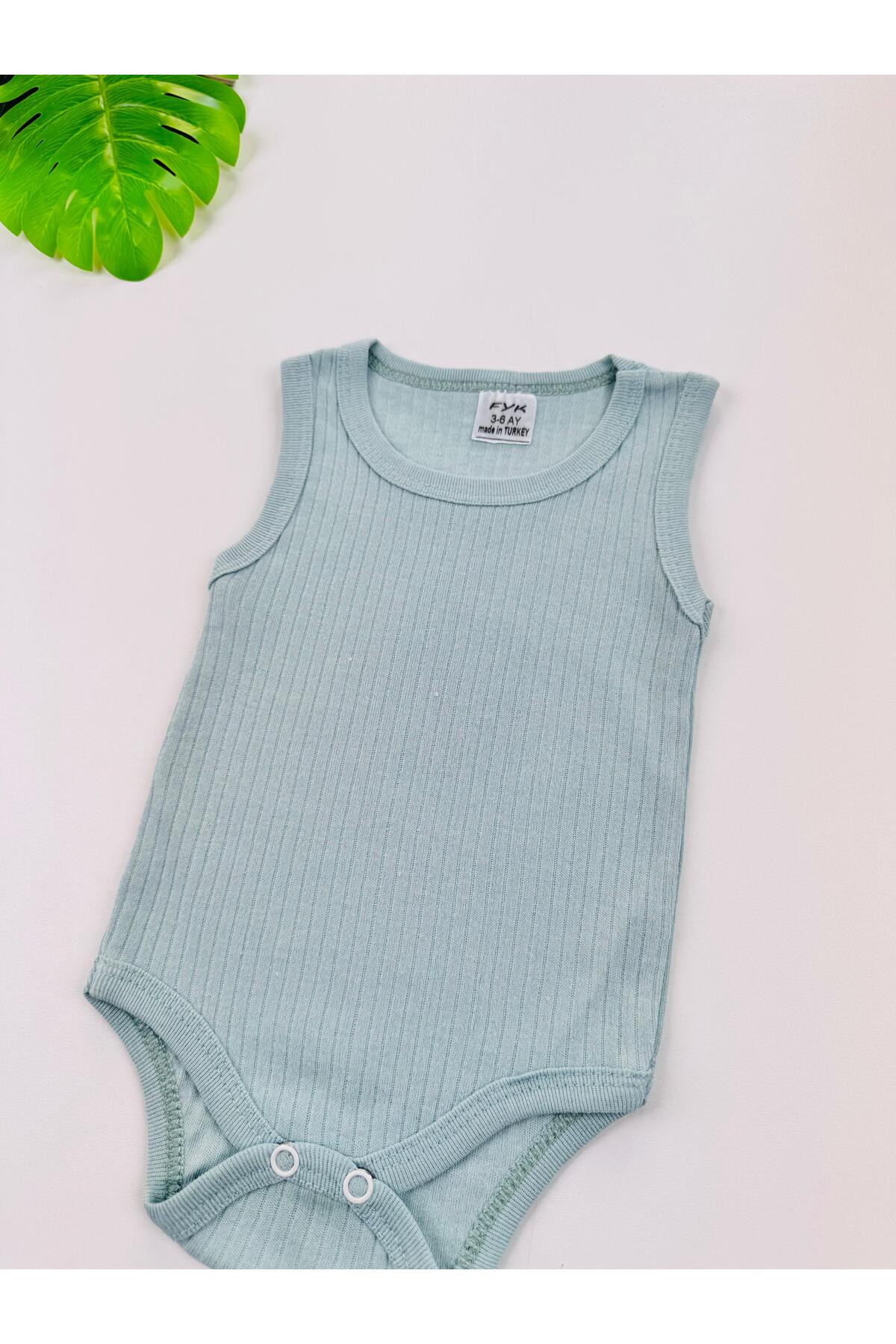 EFU BABY Tekli Fitilli Askılı Bebek Atlet Body Zıbın fotoğrafı 3 (önizleme)