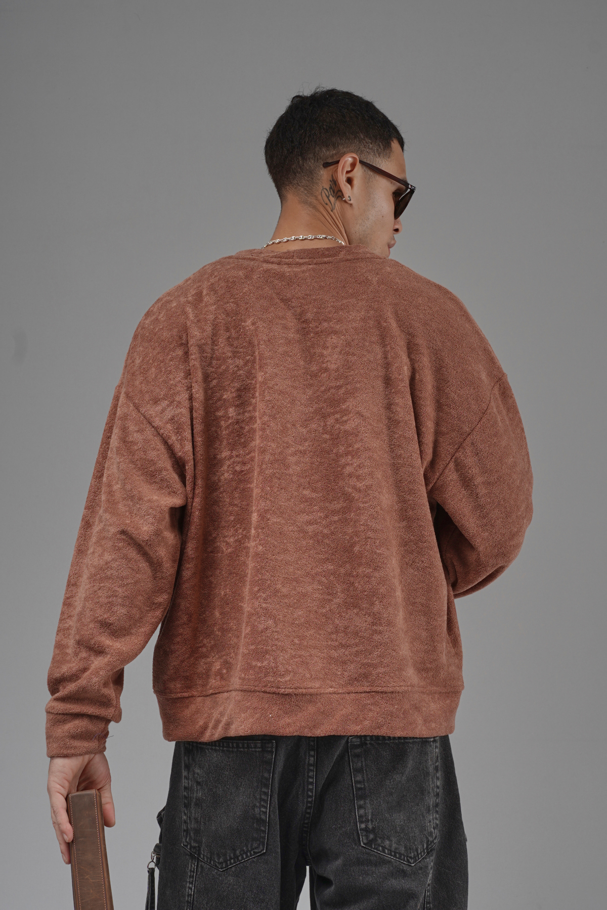 Butik Trend Biz Nakışlı Düğmeli Oversize Erkek Hırka görsel 6