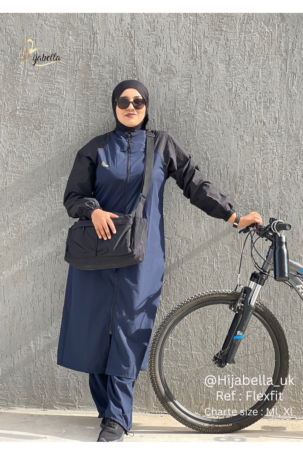 hijabella Kadın Spor Takım – Raglan Kollu Sweatshirt ve Fermuarlı Uzun Pantolon