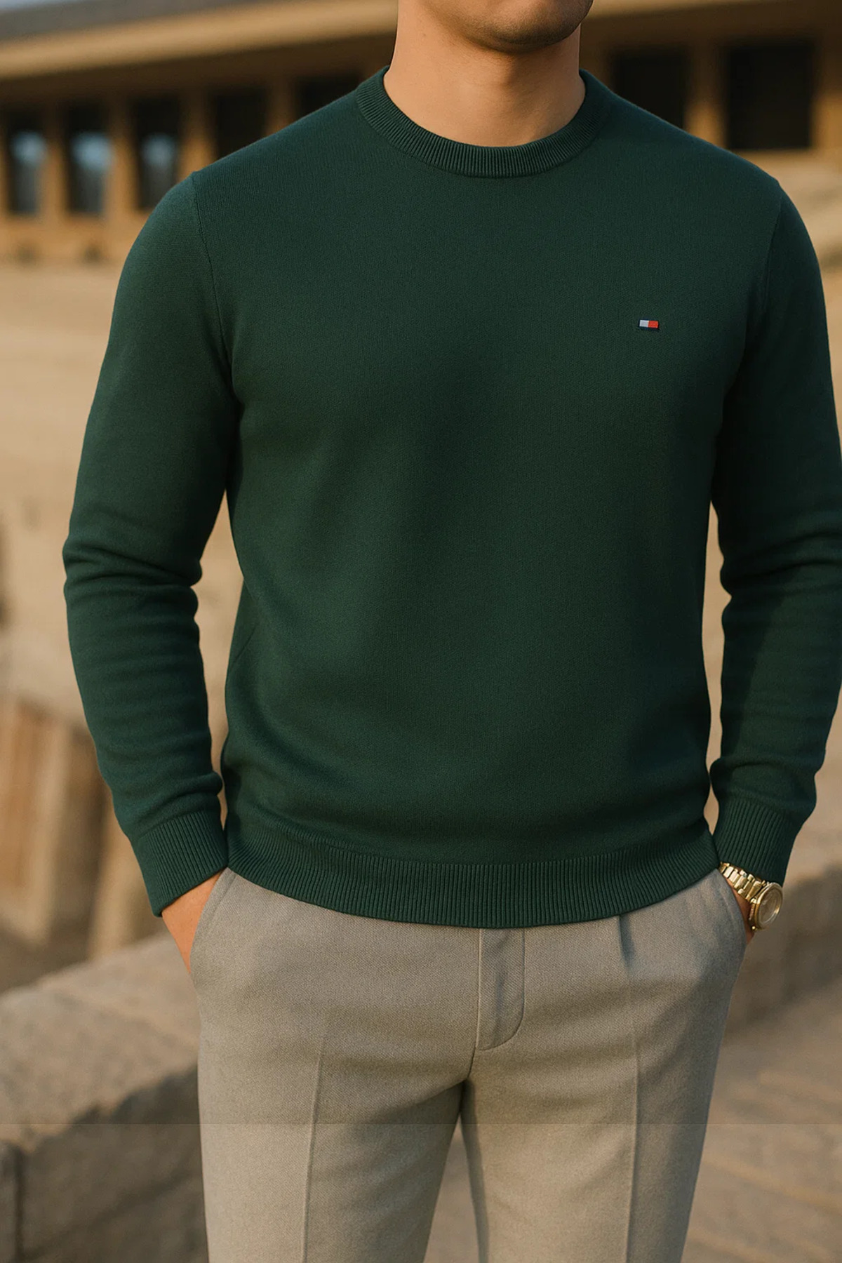 comstar  Erkek Kışlık Bisiklet Yaka Dar Nefti Basic Kazak - Görsel 2