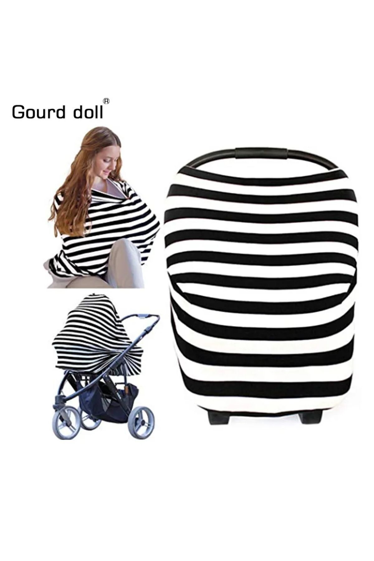 HALZEY Çok Amaçlı Emzirme örtüsü, Puset Örtüsü, Bebek arabası Örtüsü fotoğrafı 2 (önizleme)