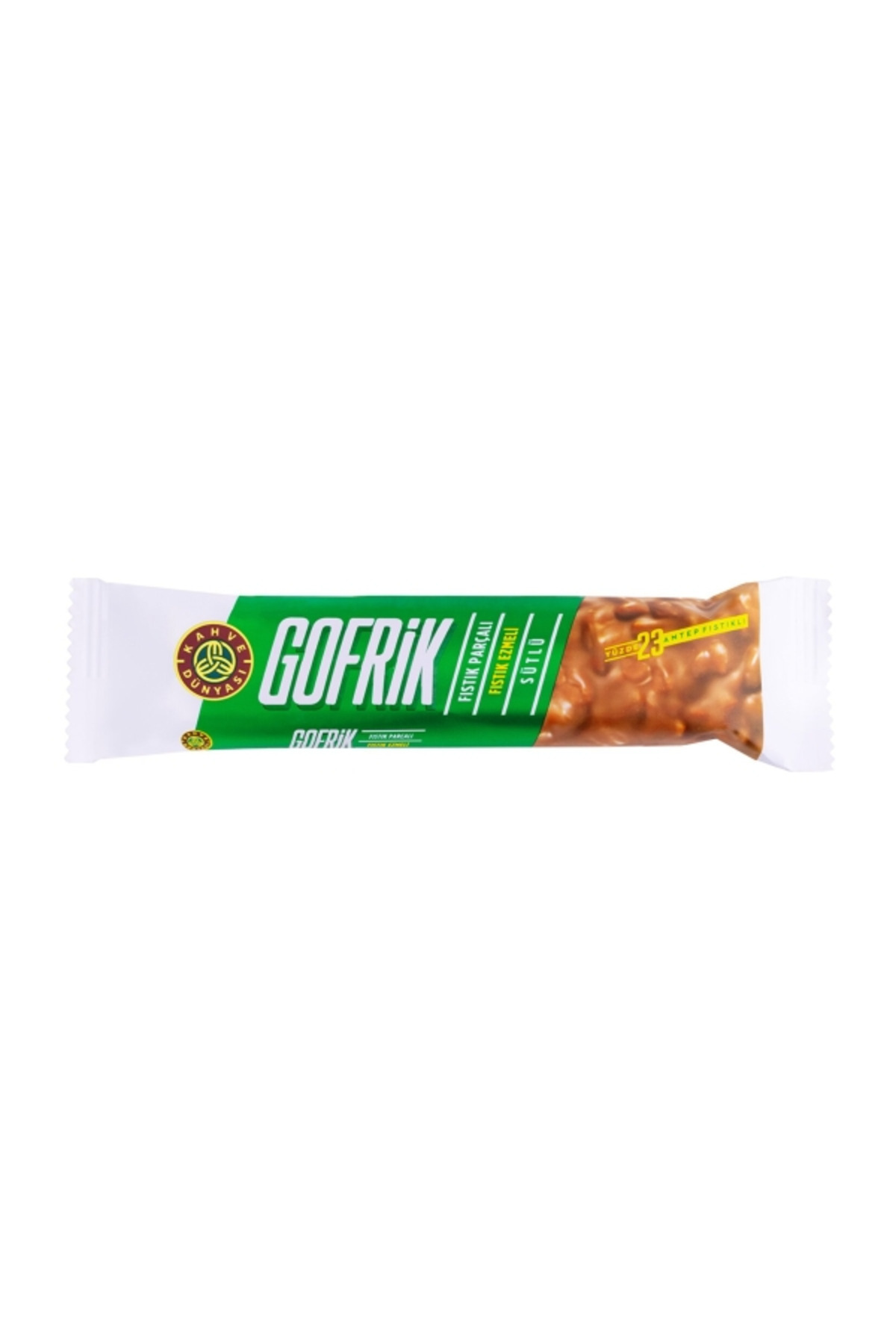 Gayoor KAHVE DÜNYASI GOFRİK SÜTLÜ FISTIK PARÇALI & FISTIK EZMELİ 33 GR *1'Lİ