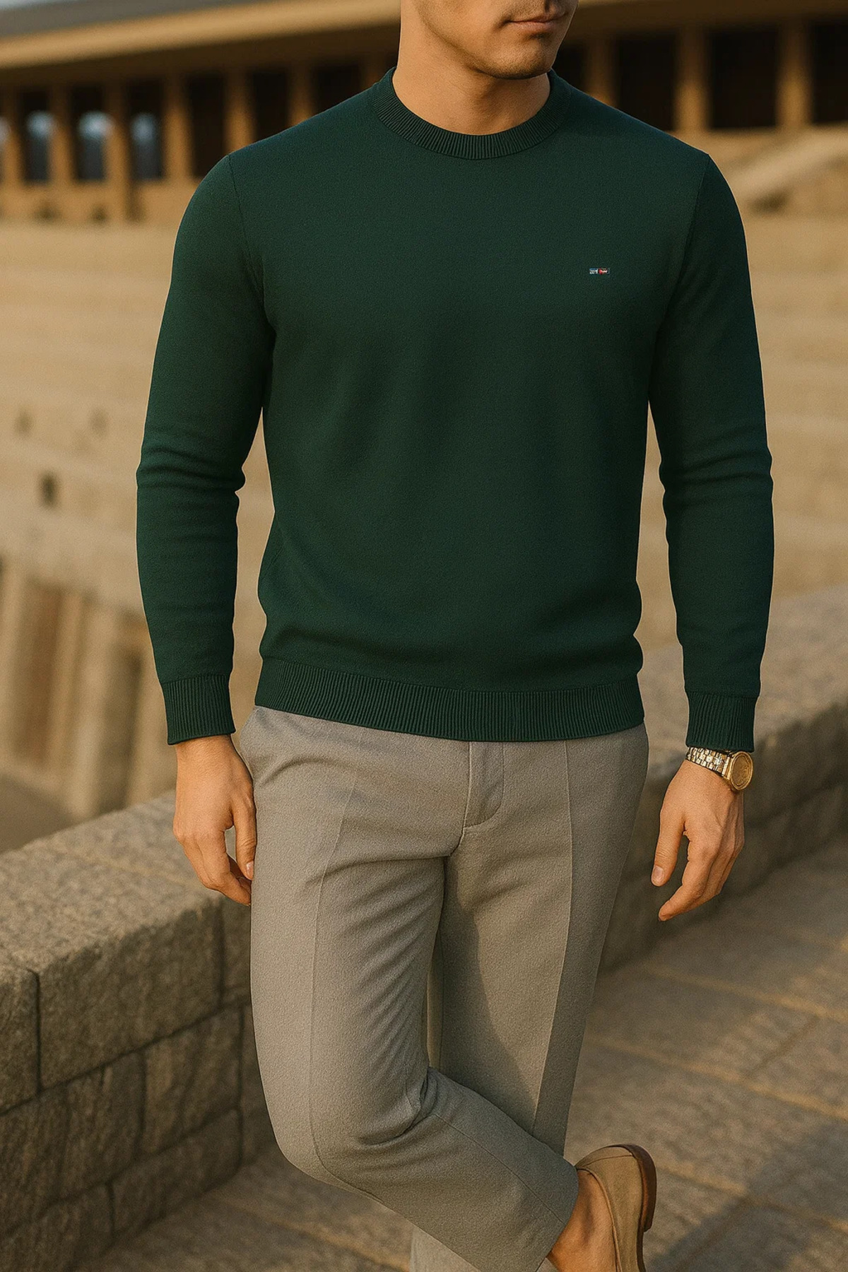 comstar  Erkek Kışlık Bisiklet Yaka Dar Nefti Basic Kazak - Görsel 4