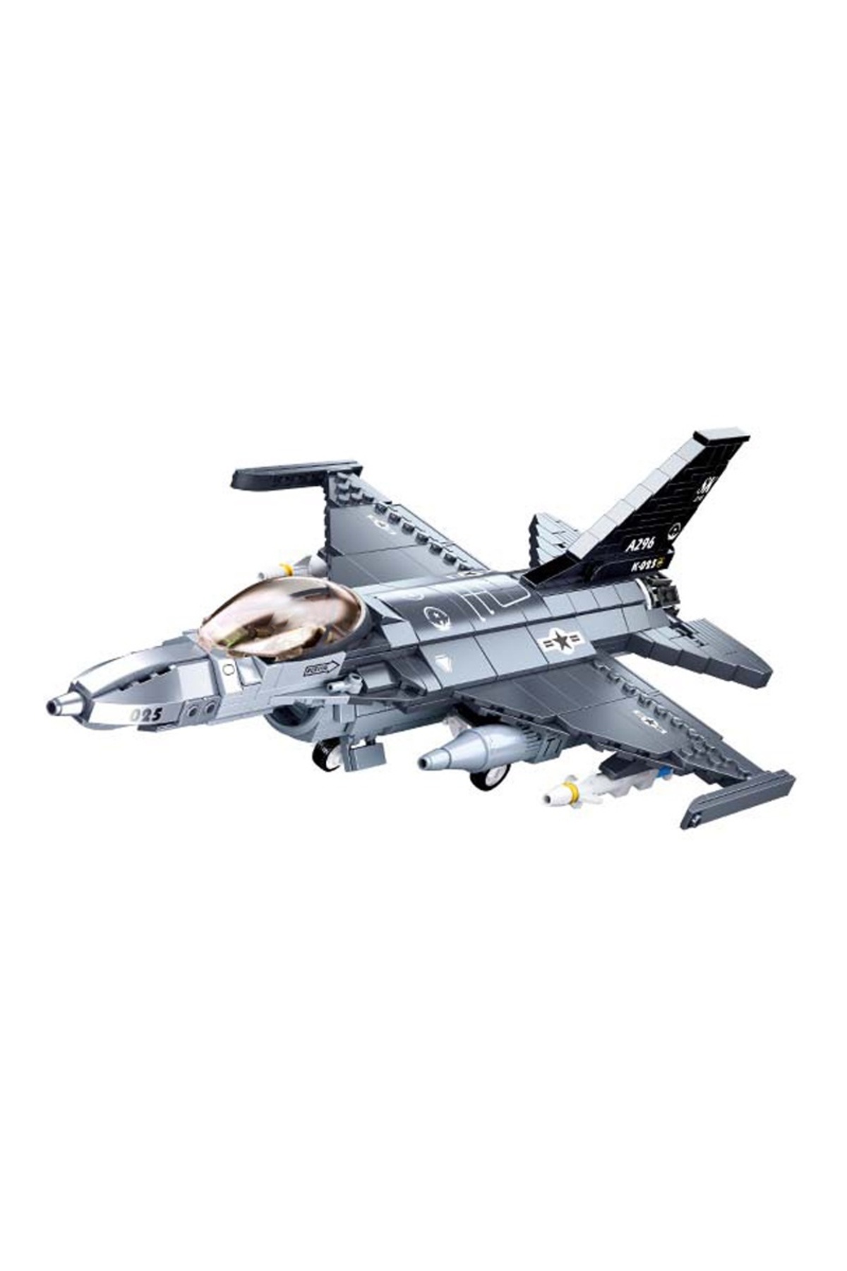 0891 521 عدد 0891 مجموعه بلوک نظامی جنگنده F16 فalkون آمریکا هواپیمای مدل جنگ مدرن بلوک‌های ساختنی